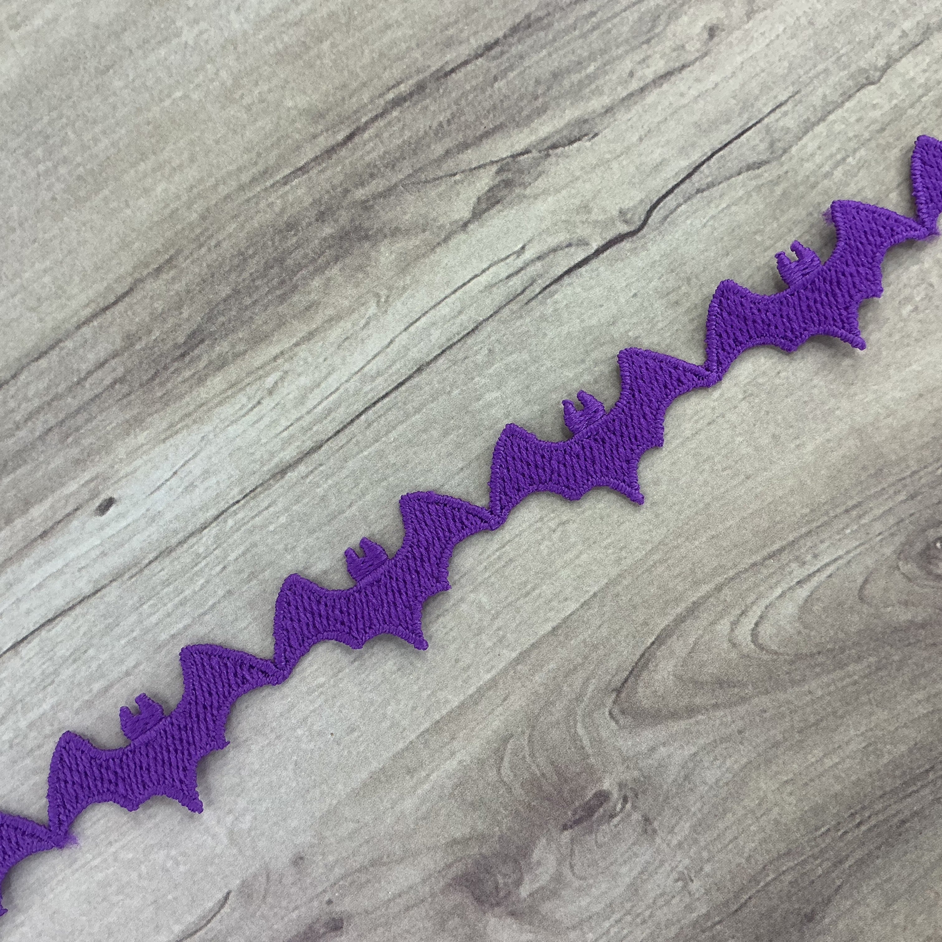Purple Bat Guipure Lace