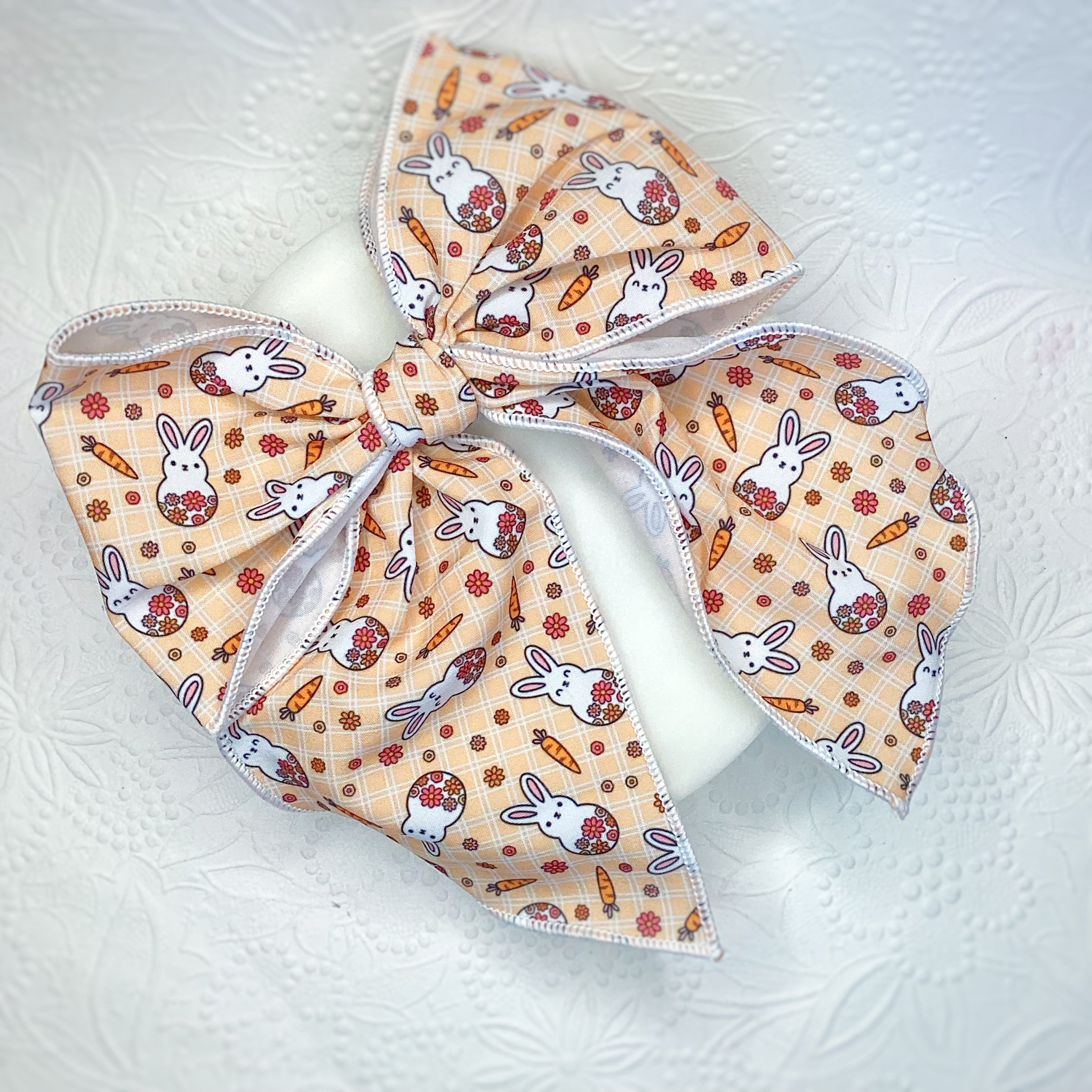 Bunnies and Carrot Bow Strip and Scrunchie Collection