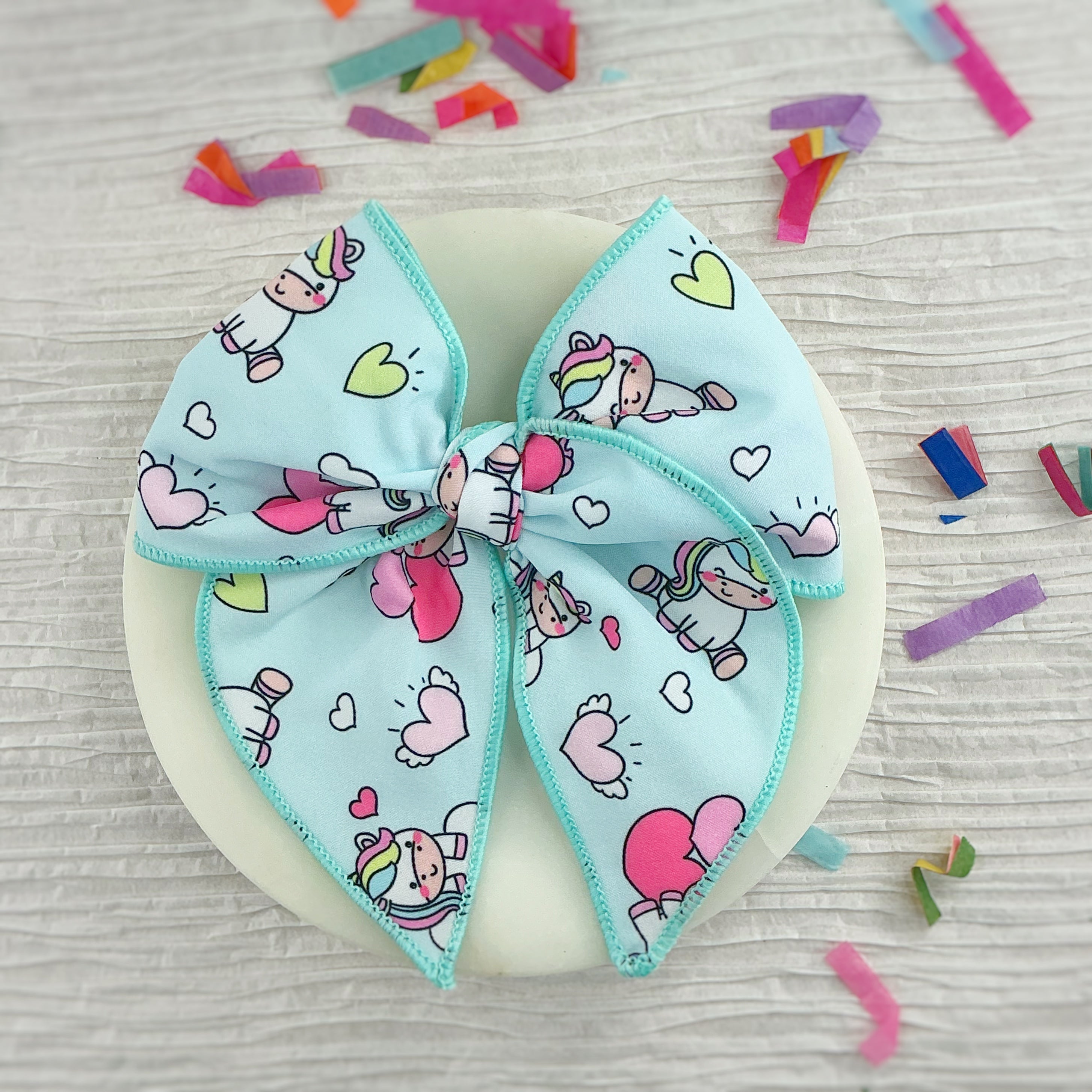 Cutesy Unicorns Pre-Tied Bow Strip Collection