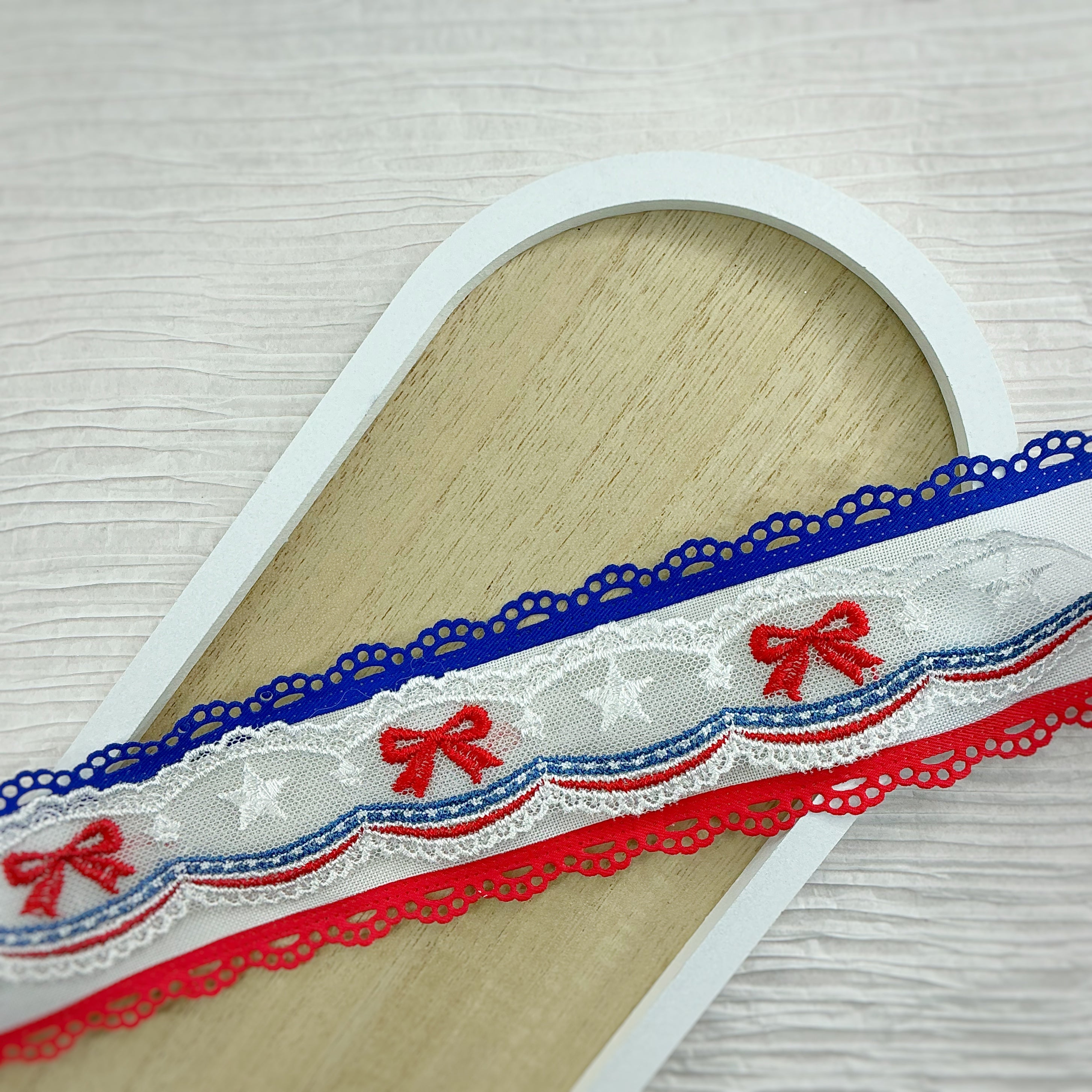 Patriotic Bow Lace - RTS