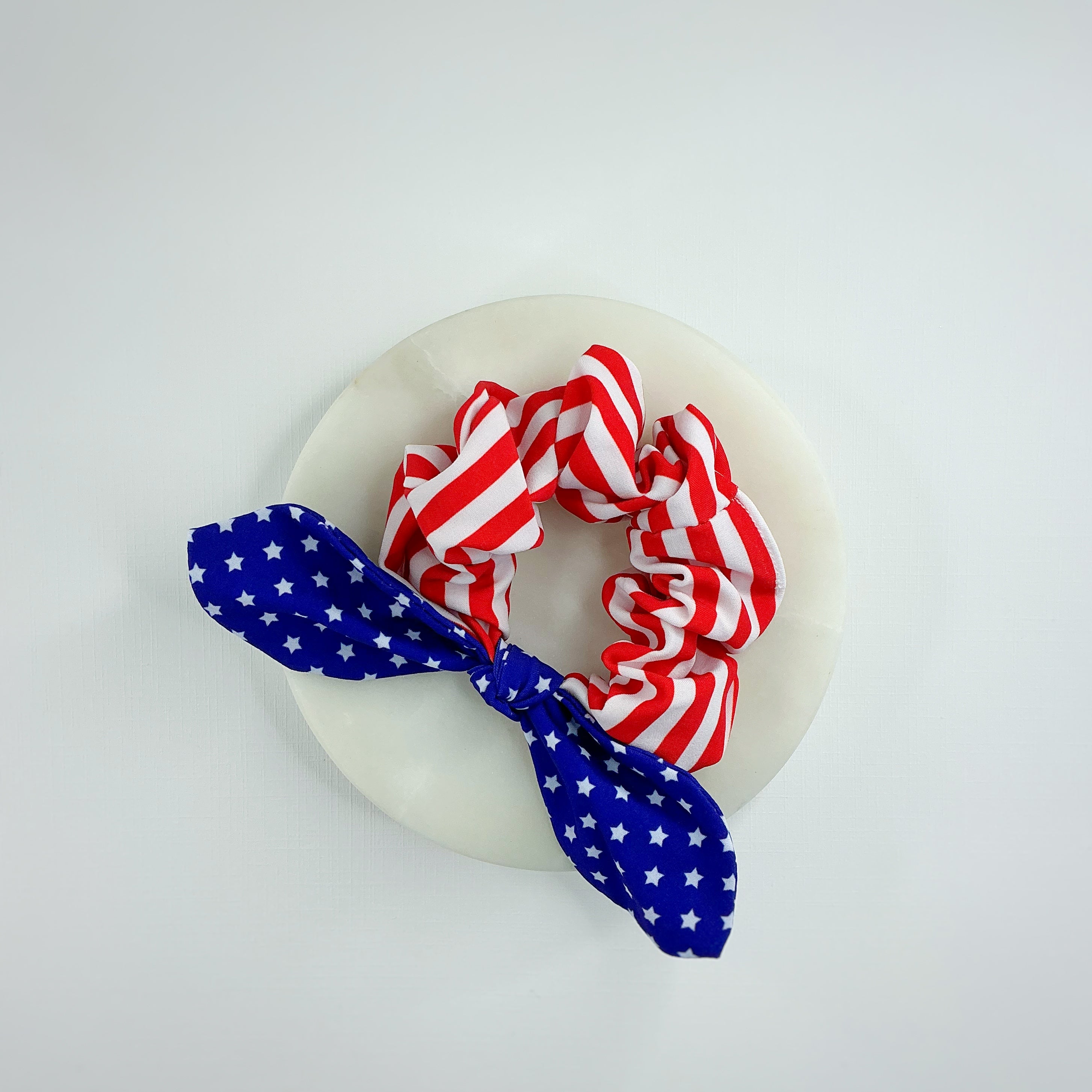 Stars and Stripes Pre-Tied Bow Strip and Scrunchie Collection