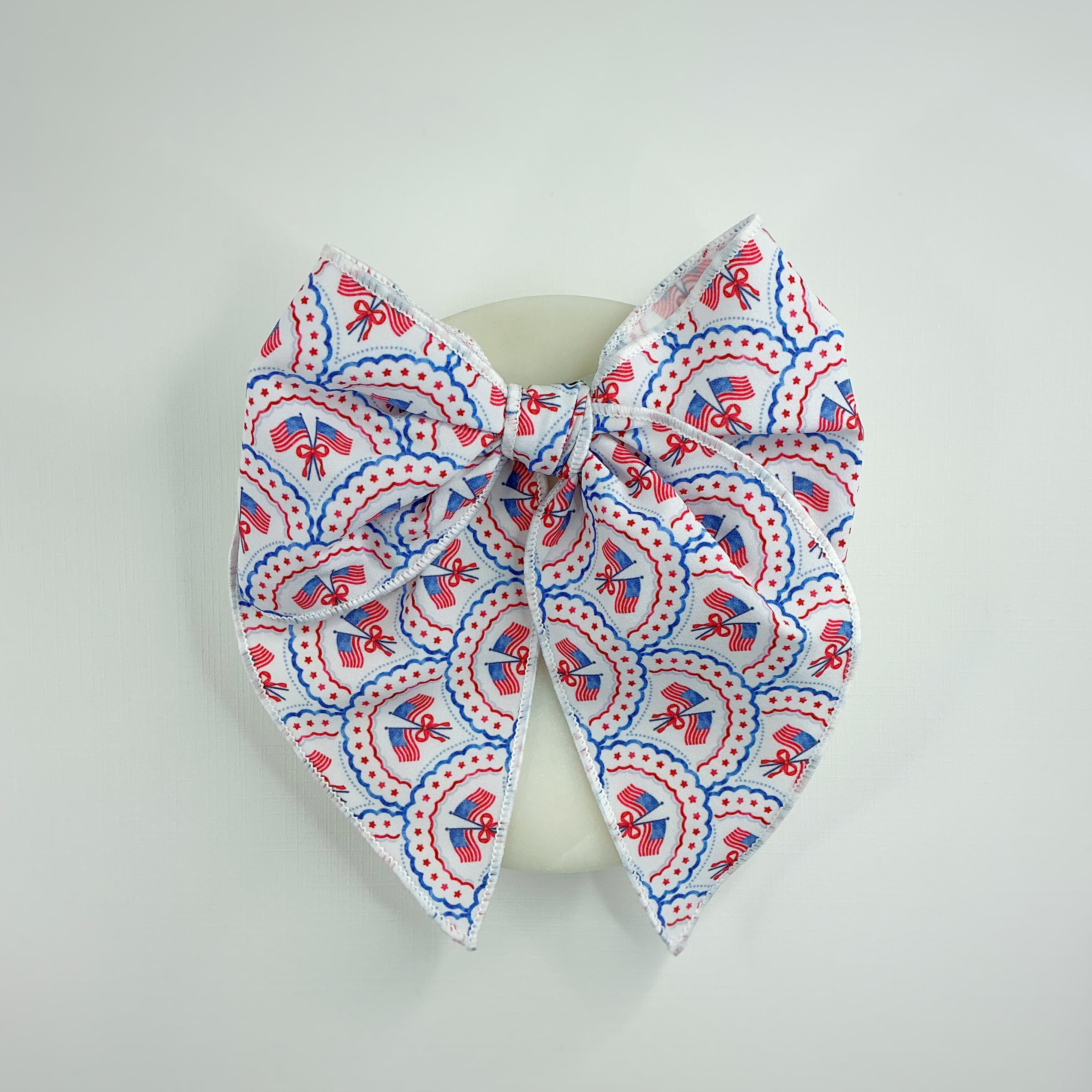 Coquette Trellis  Fourth of July Pre-Tied Bow Strip Collection