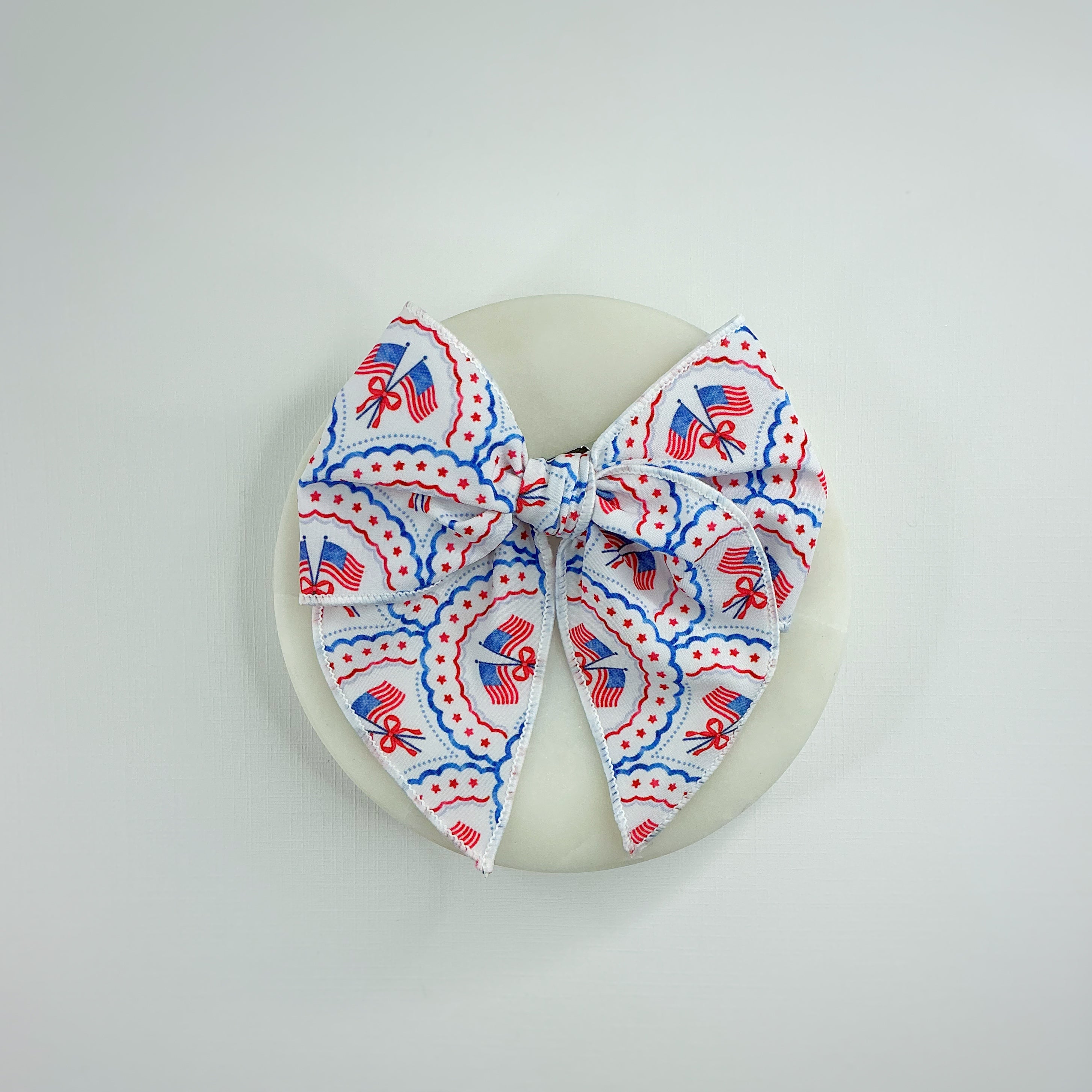 Coquette Trellis  Fourth of July Pre-Tied Bow Strip Collection