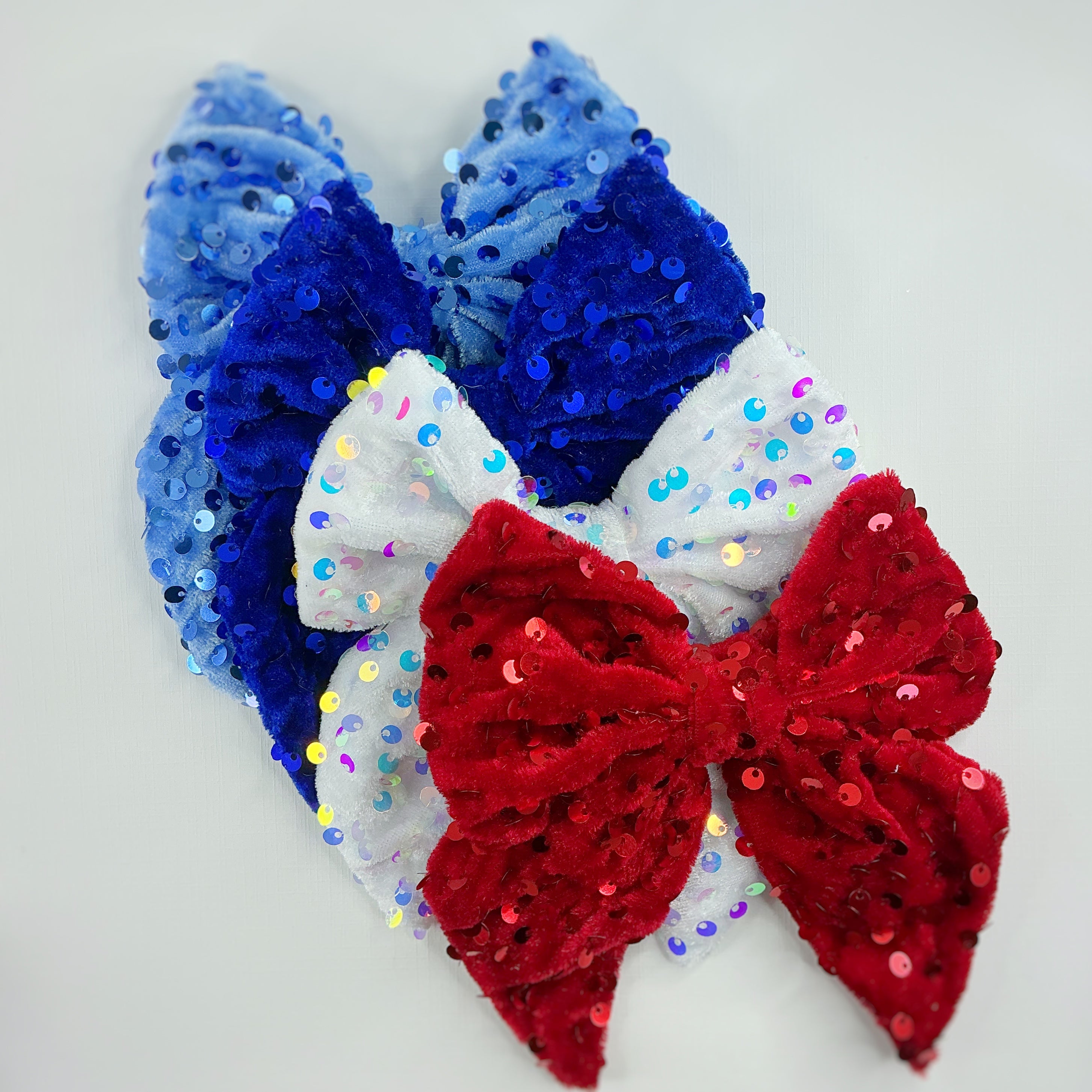 Patriotic Sequin Velvet Bow Collection