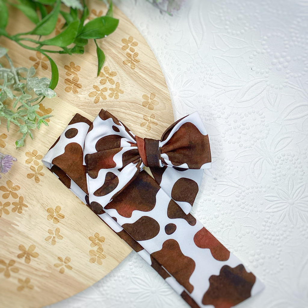 Brown Cow Quinn Scrunchie, Headband and Bow Collection