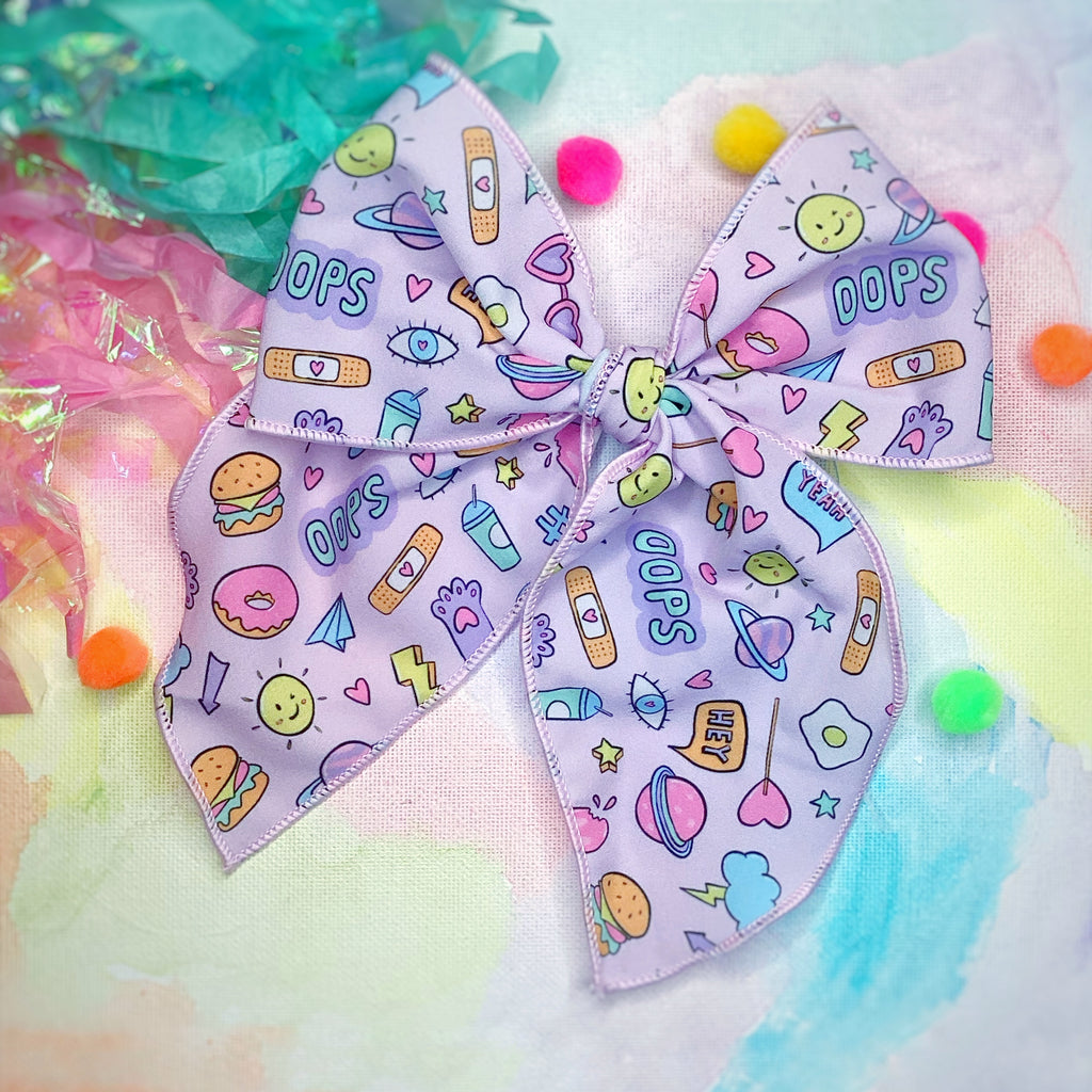 Funky Stickers Bow Strip and Scrunchie Collection