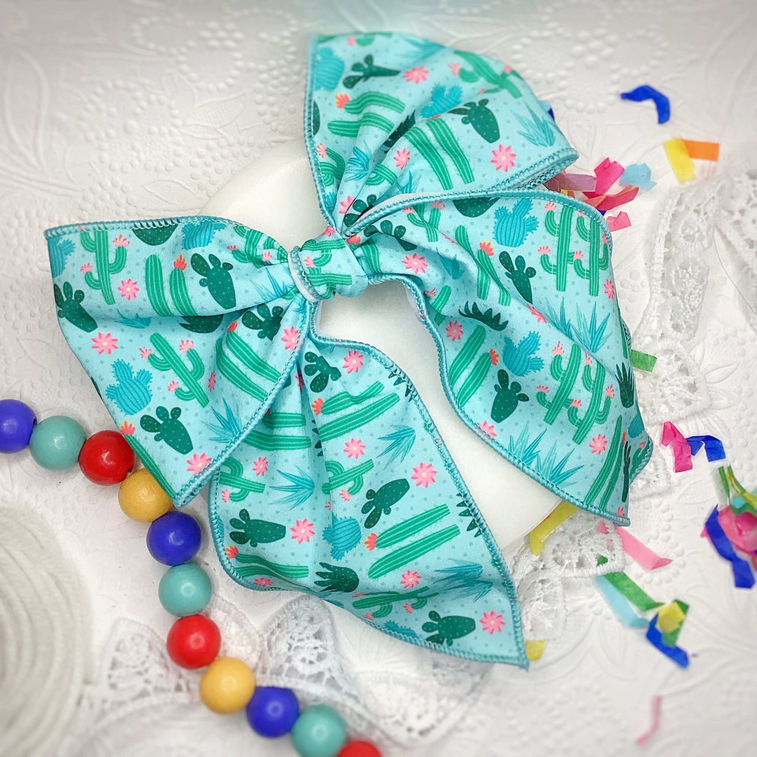 Prickly Cactus Bow Strip and Scrunchie Collection