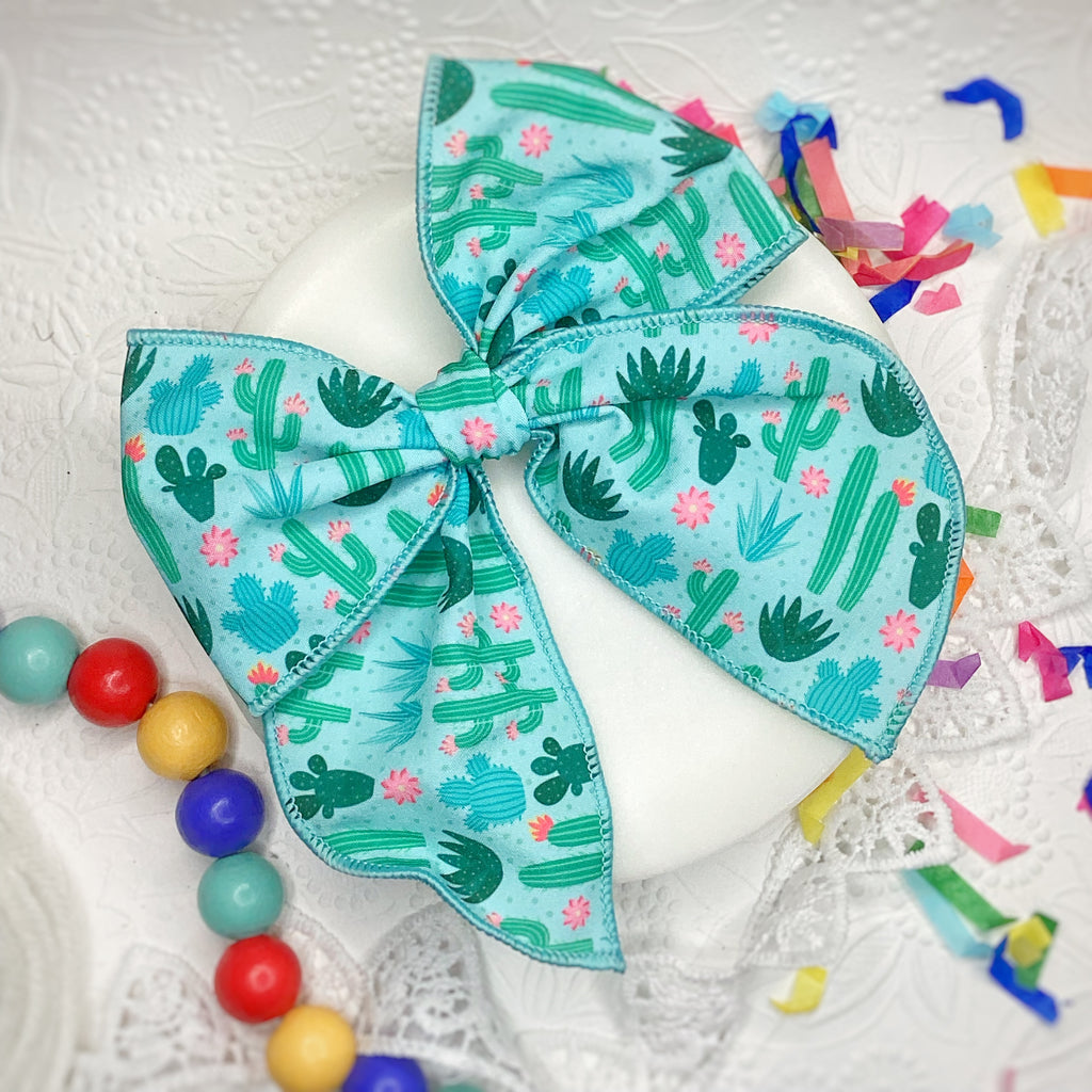 Prickly Cactus Bow Strip and Scrunchie Collection