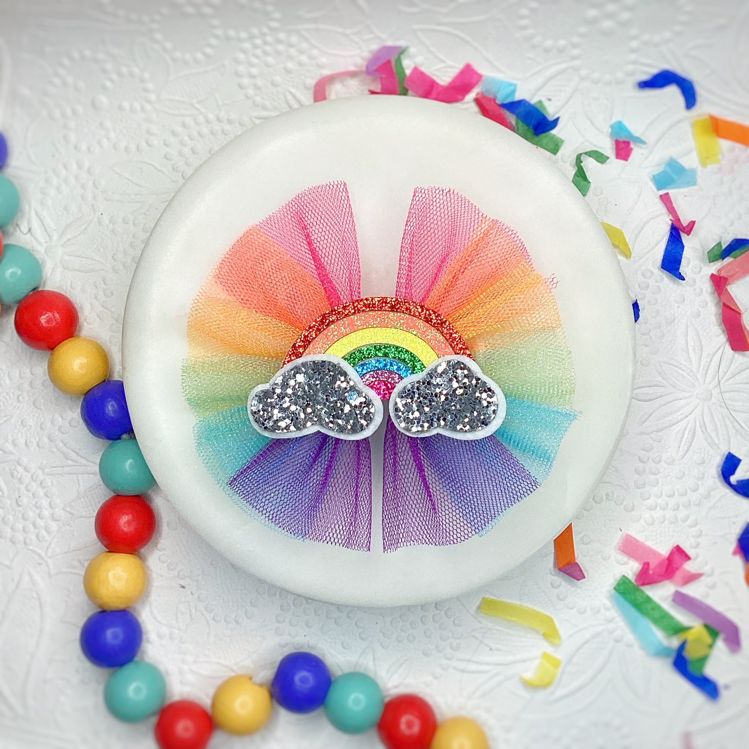 Double Rainbow Tulle Bows