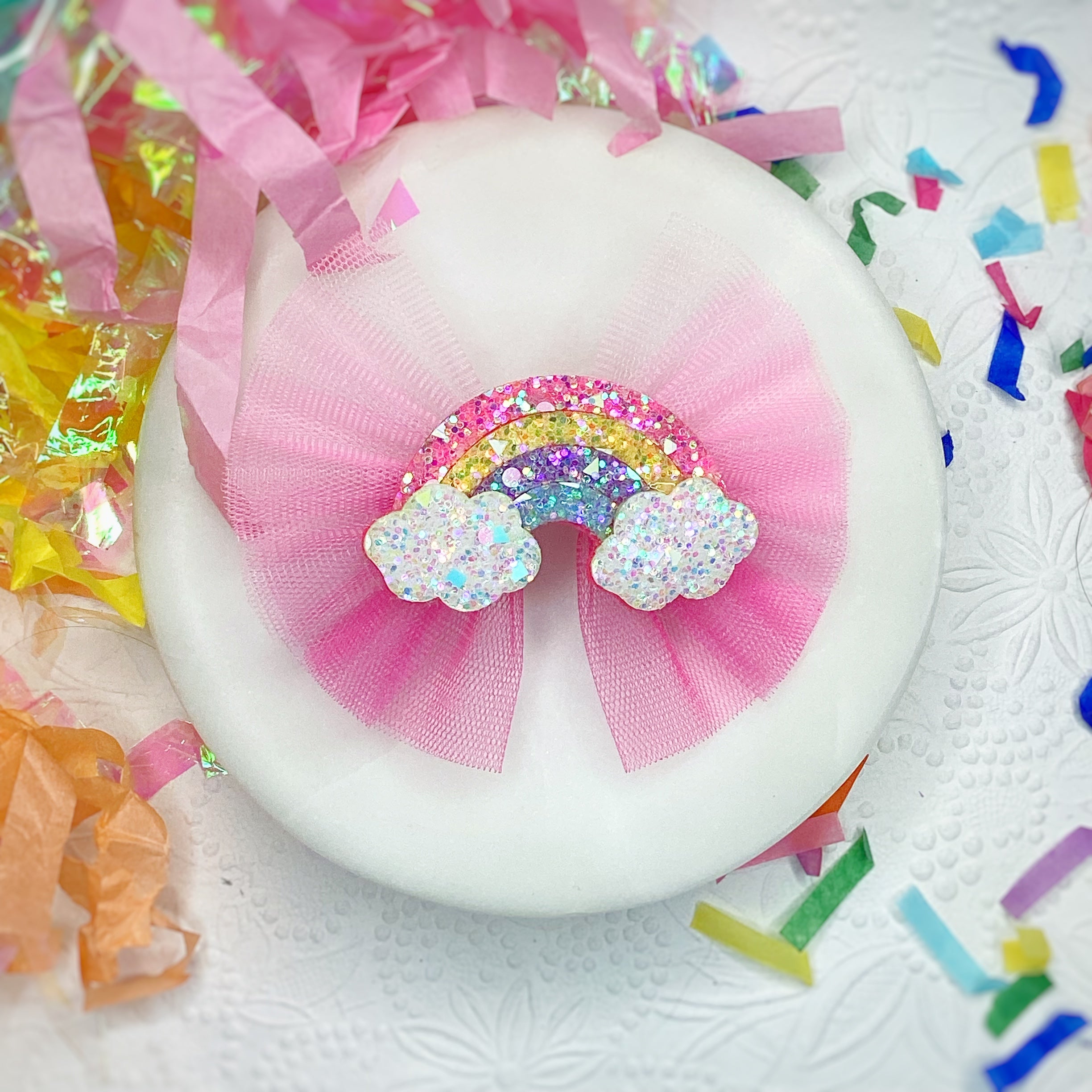Pastel Rainbow Tulle Bows
