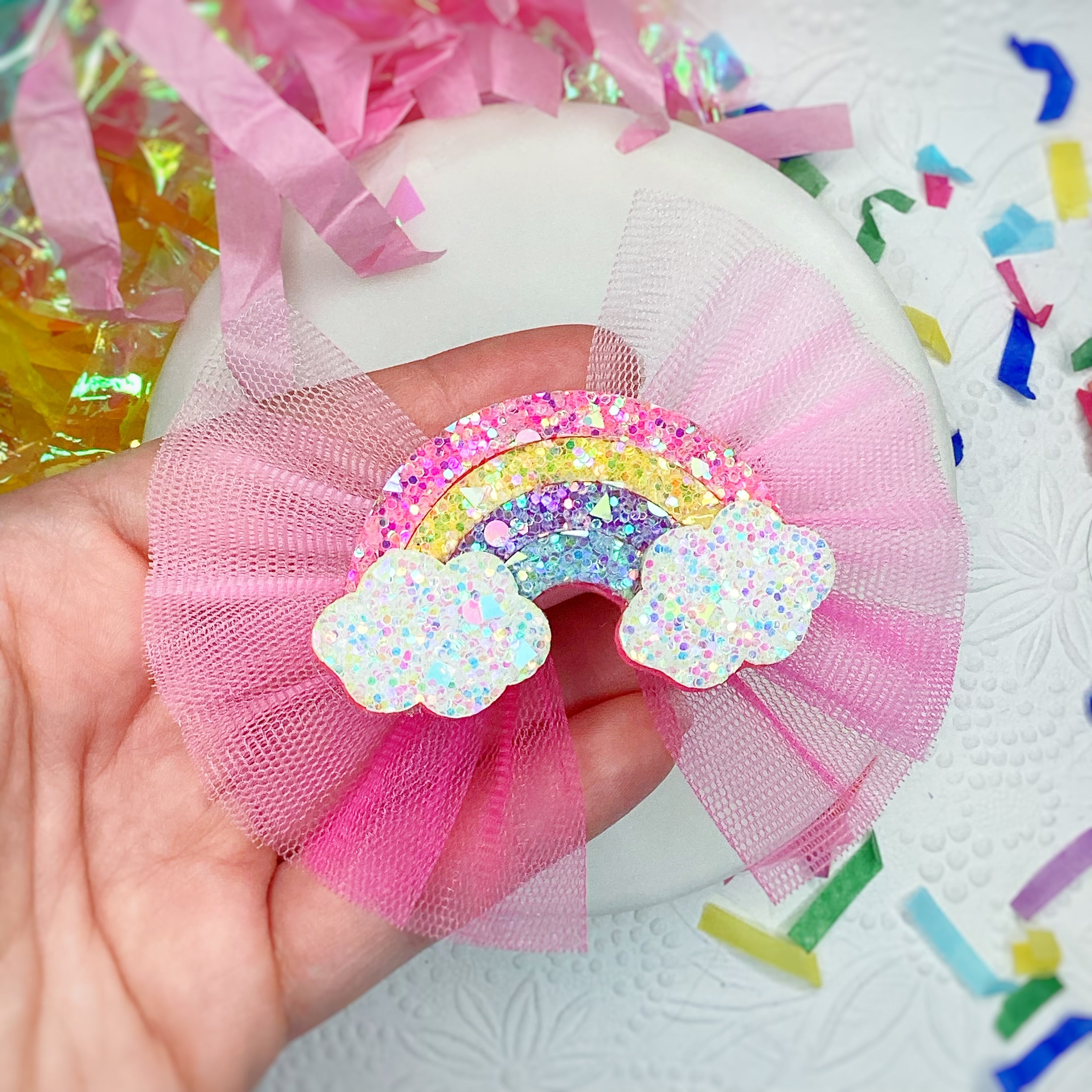 Pastel Rainbow Tulle Bows