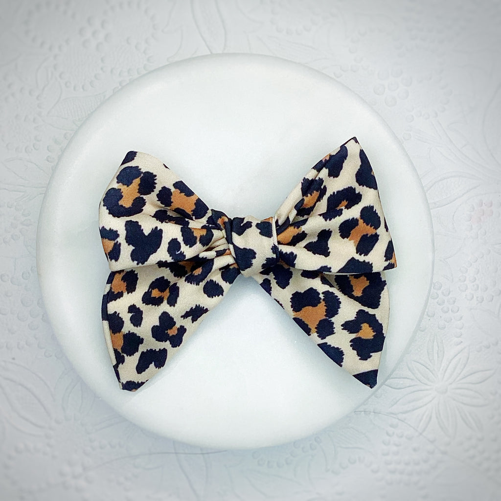 Classic Leopard Quinn Scrunchie and Bow Collection
