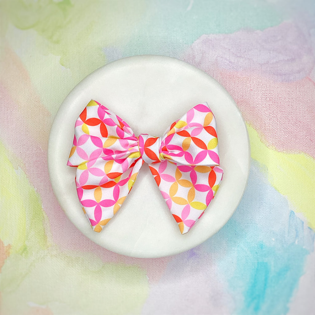 Mod Corals Bow Strip and Scrunchie Collection