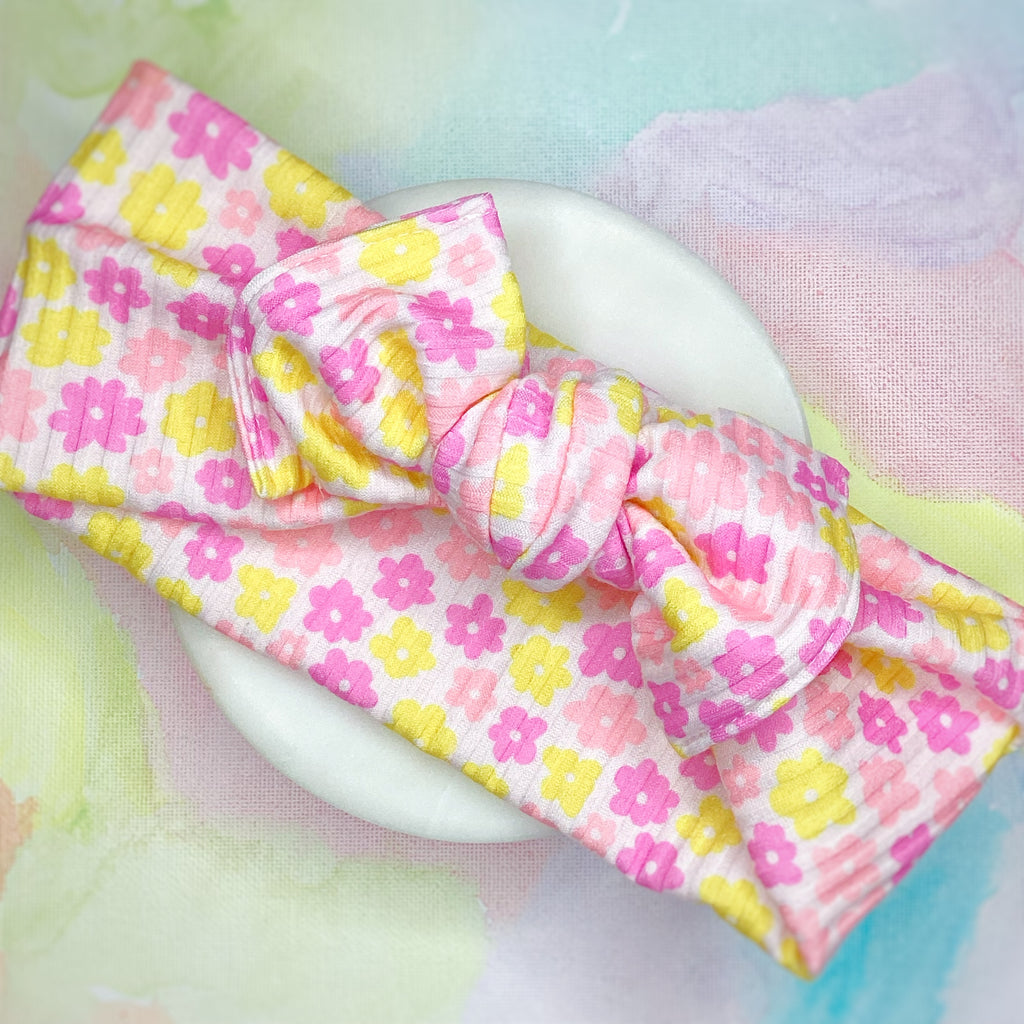 Vintage Flower Power Quinn Scrunchie, Headband and Bow Collection