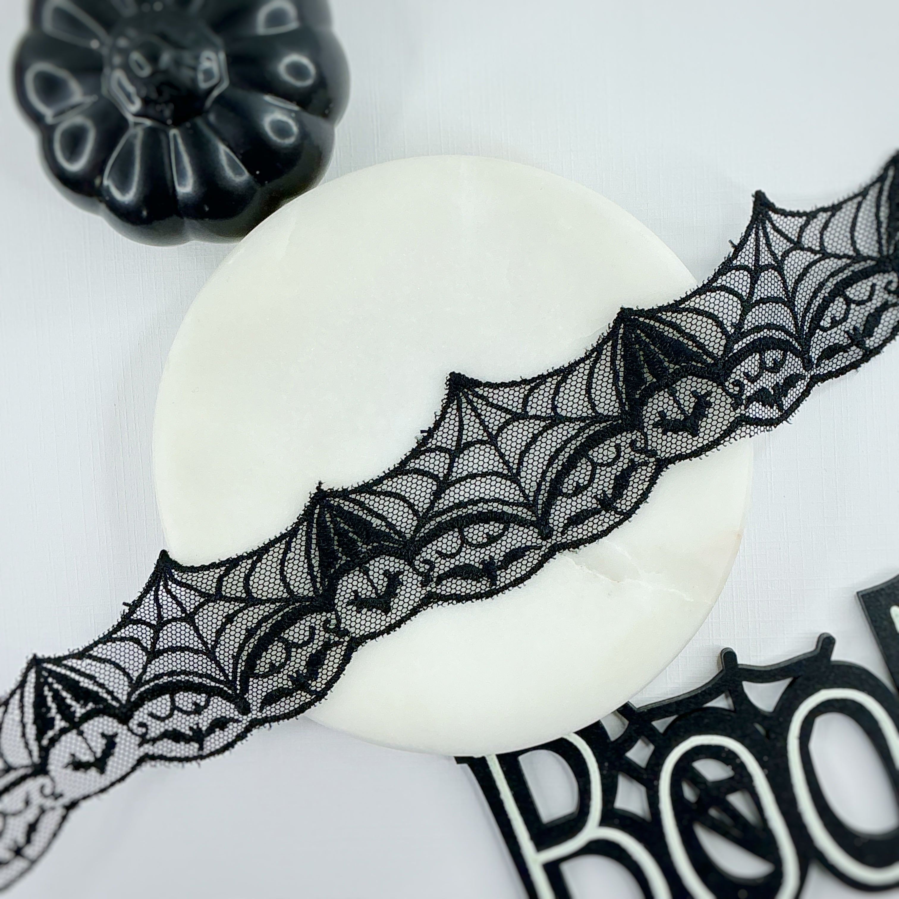 Bat and Spiderweb Custom Lace - RTS