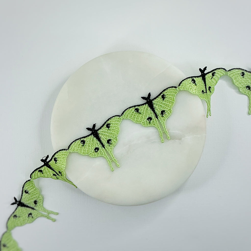 Luna Moth Custom Guipure Trim- RTS