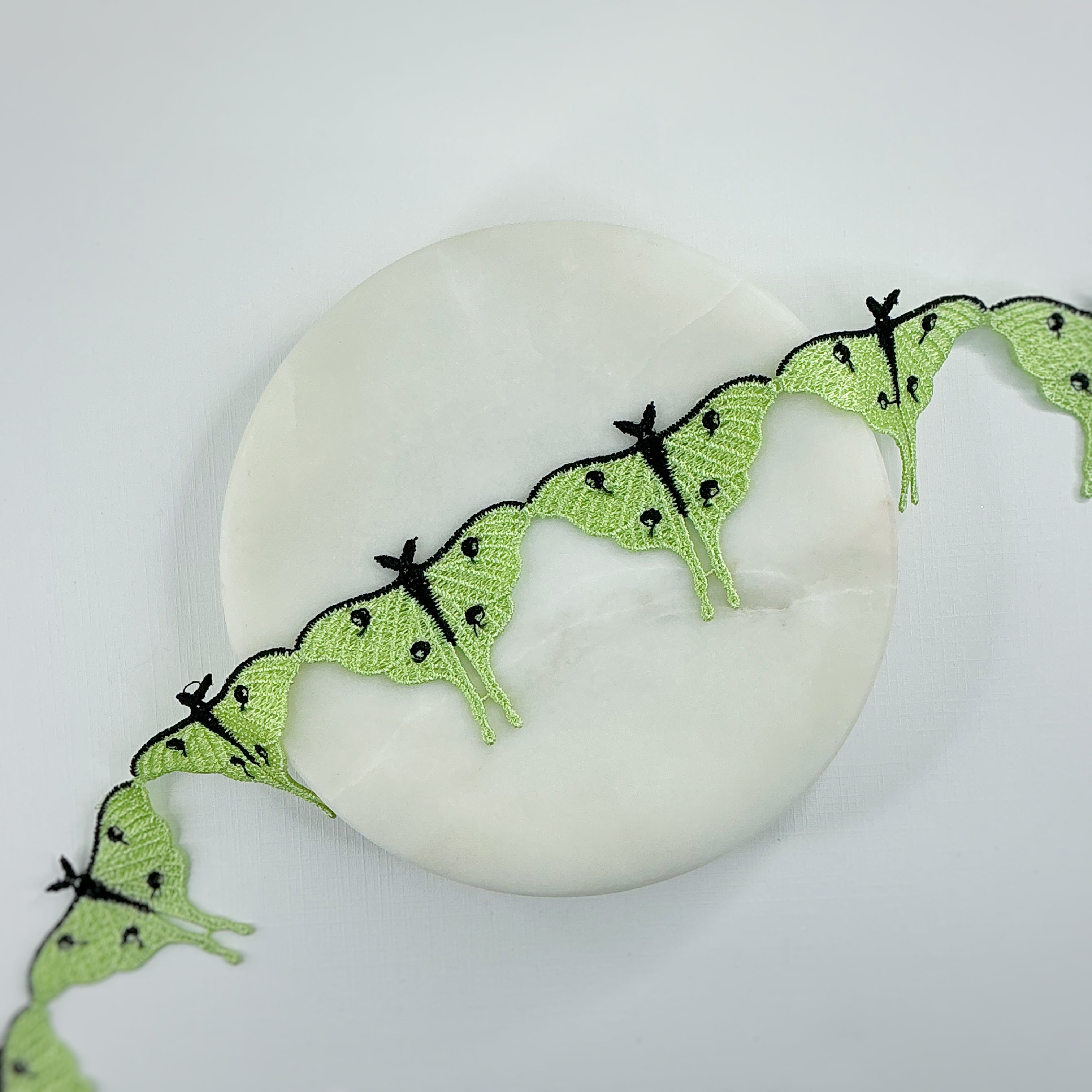 Luna Moth Custom Guipure Trim- RTS