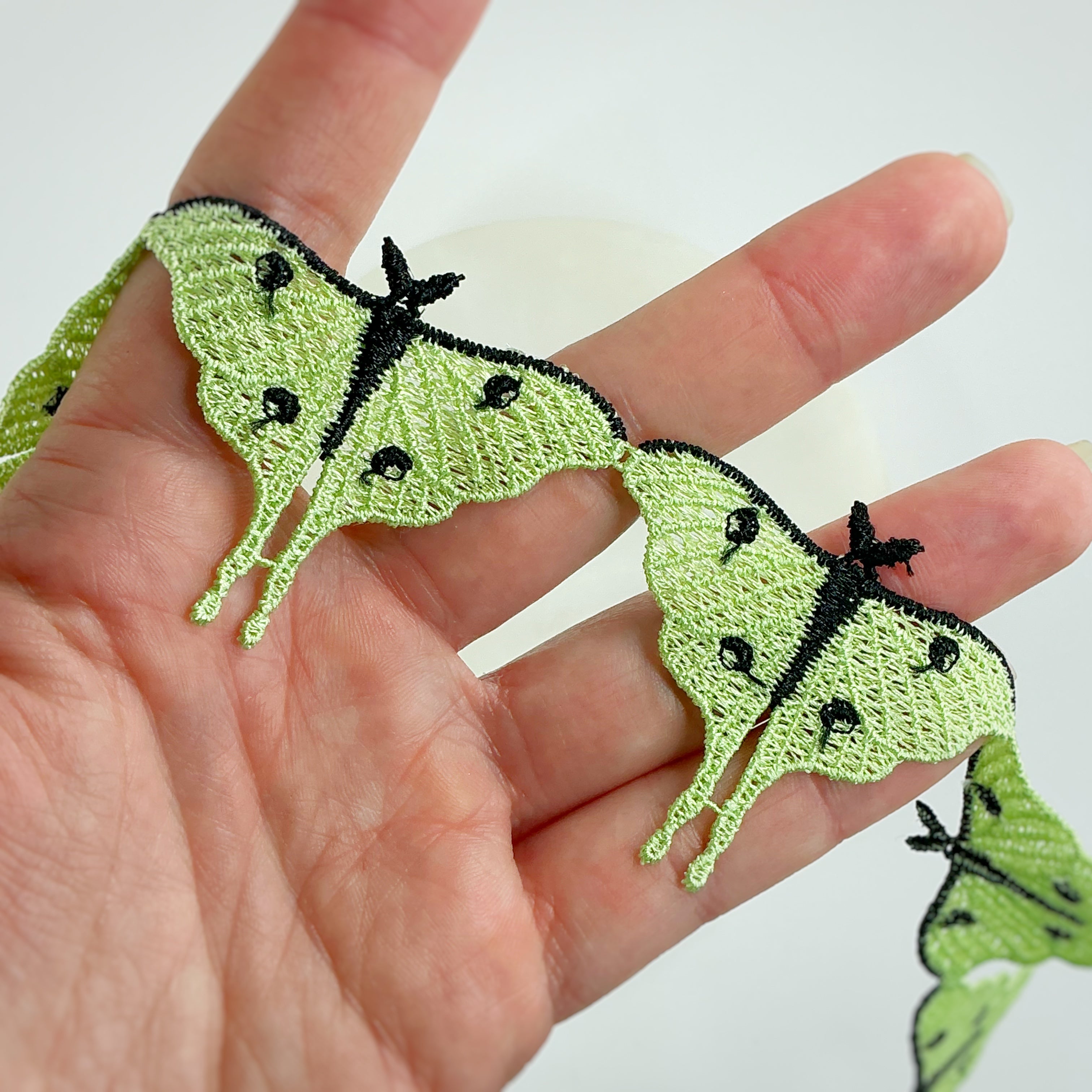 Luna Moth Custom Guipure Trim- RTS