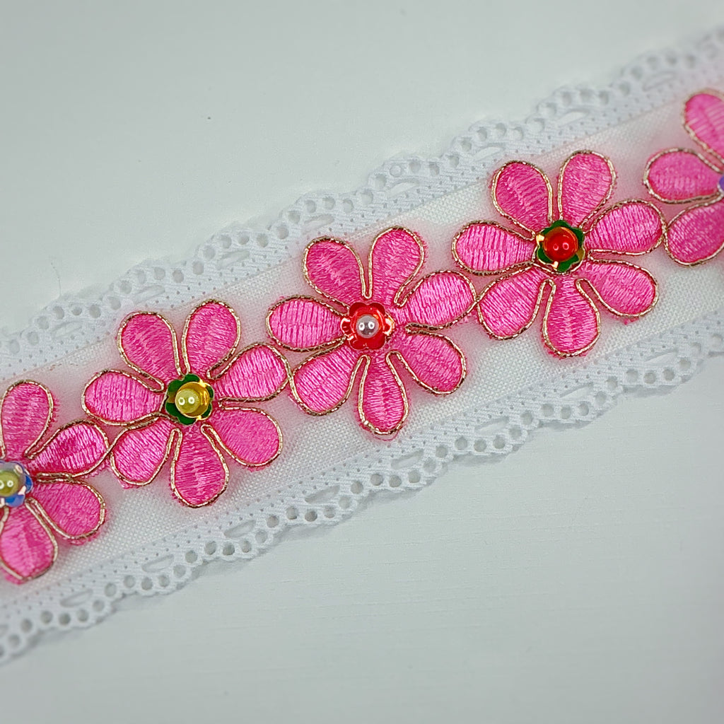 Bright Floral Lace Trim Collection