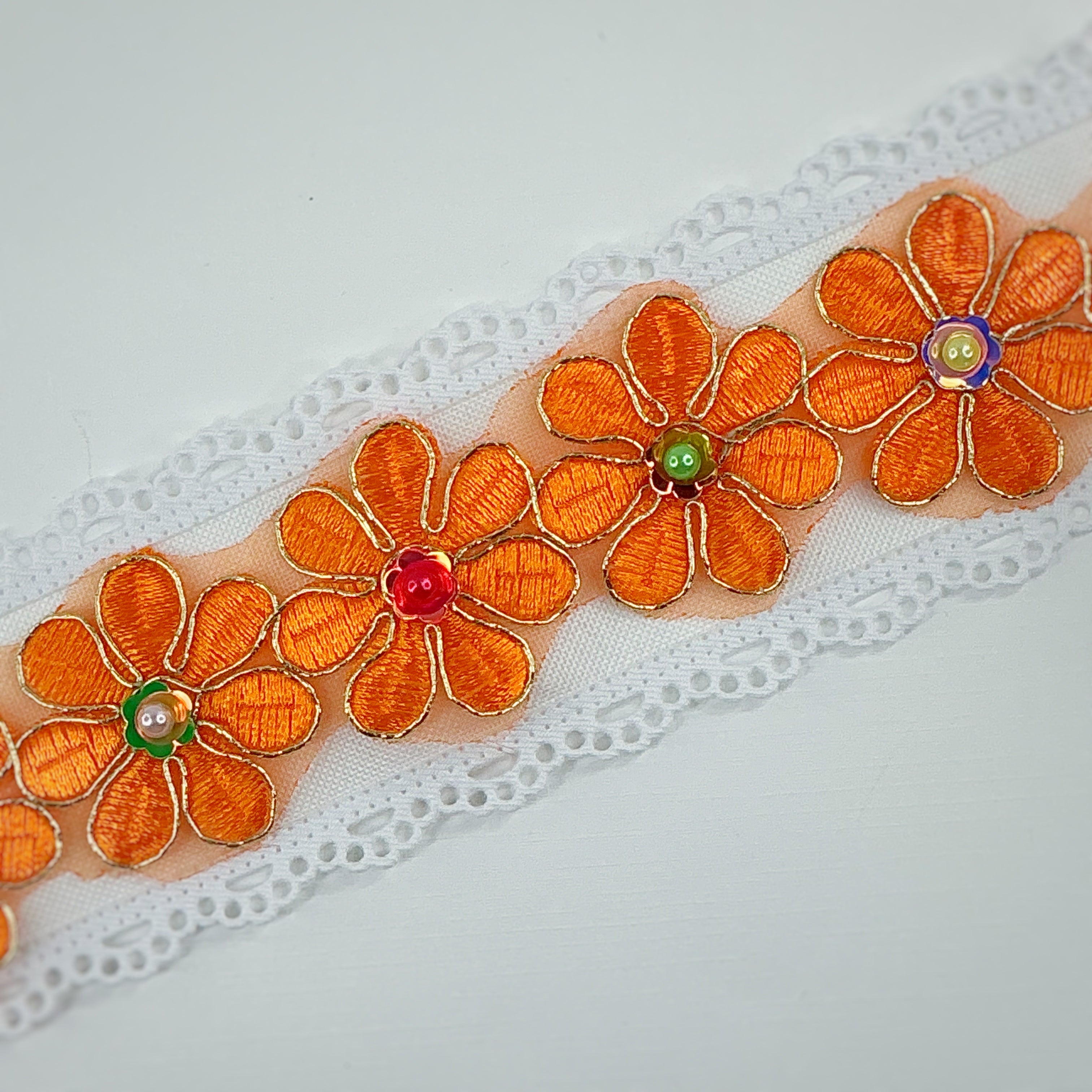 Bright Floral Lace Trim Collection