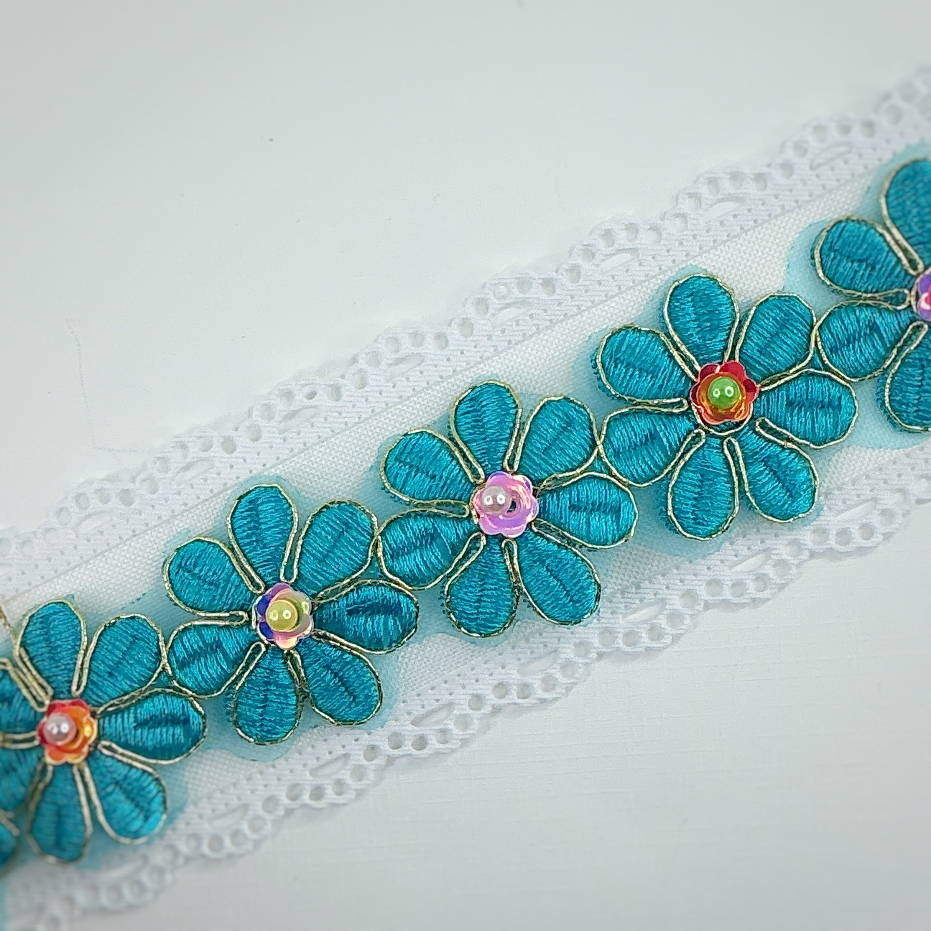 Bright Floral Lace Trim Collection