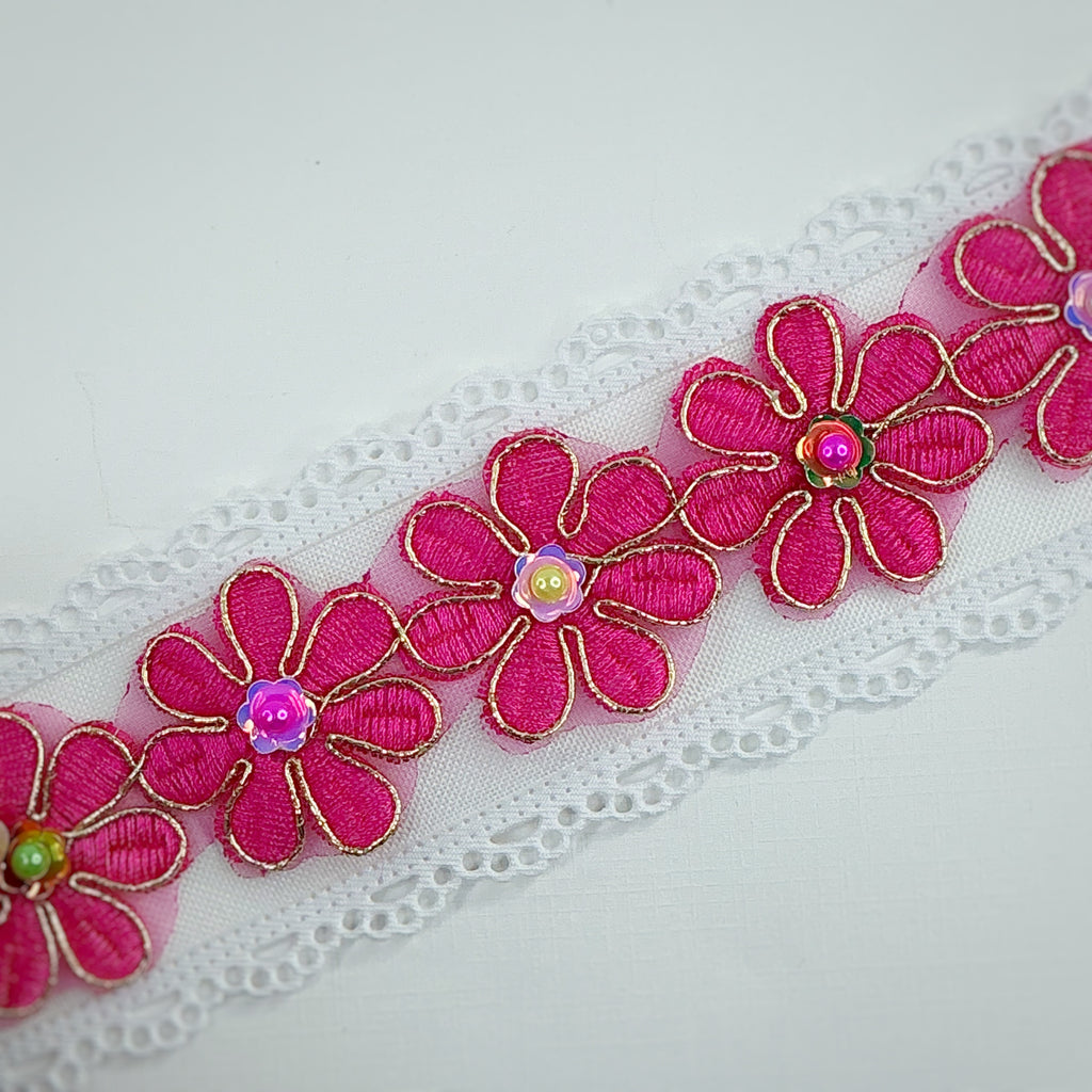 Bright Floral Lace Trim Collection