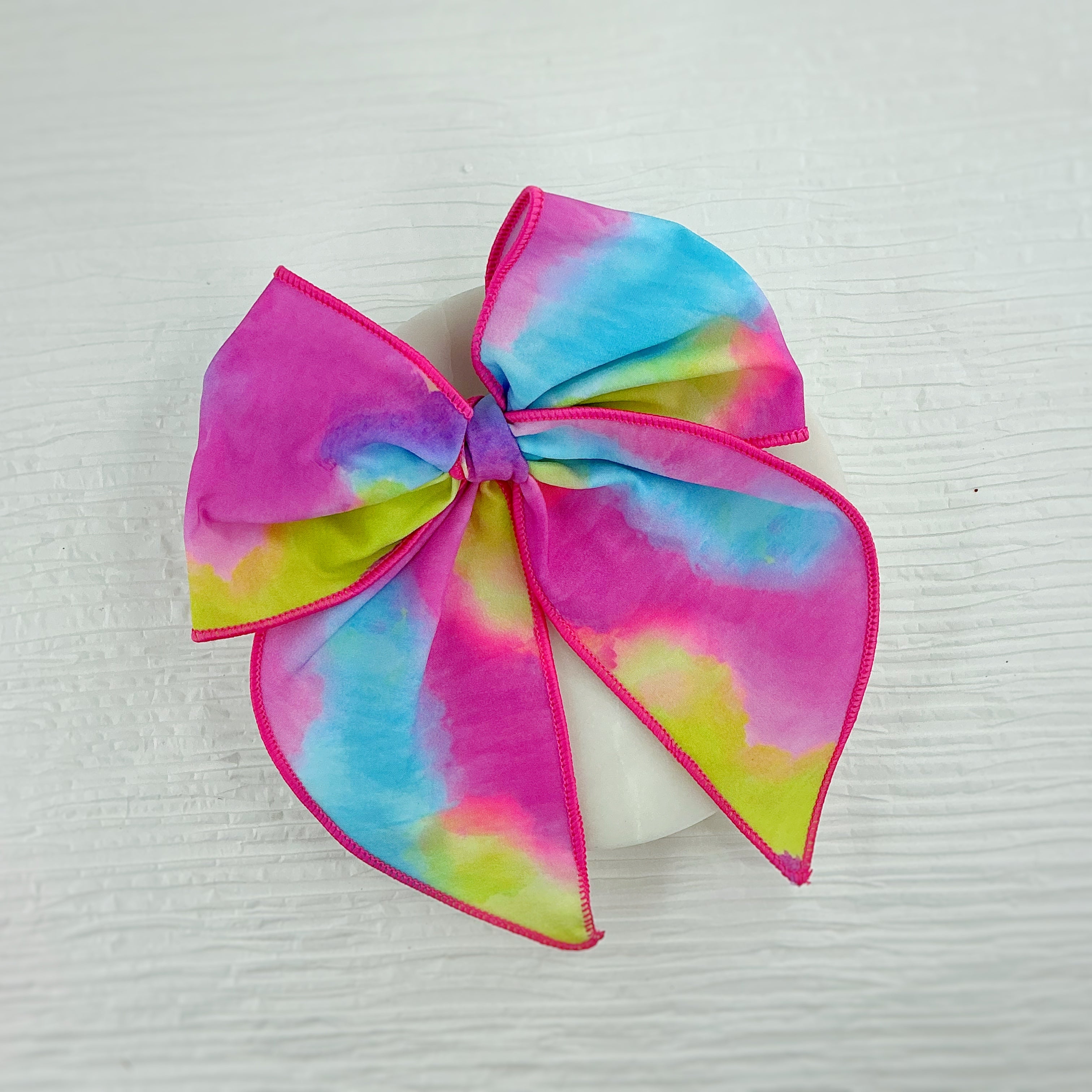 Bright Tie Dye Scrunchie, Bow Strip and Headband Collection