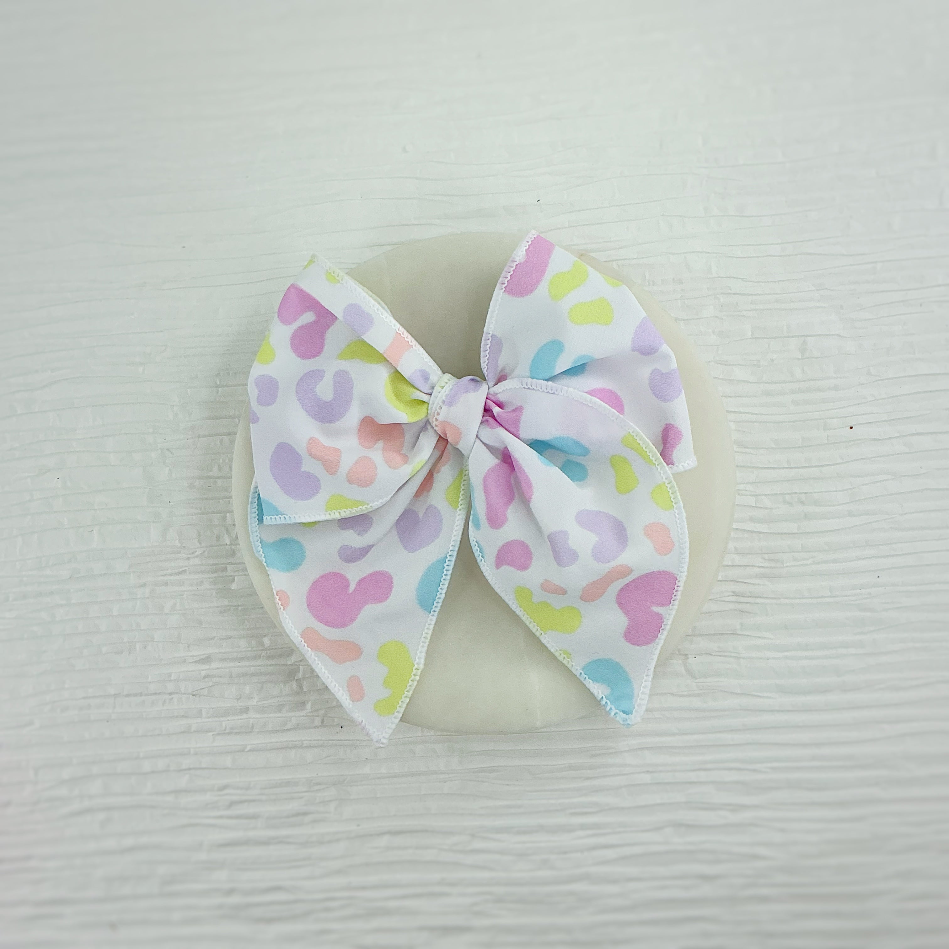Pastel Leopard Scrunchie, Bow Strip and Headband Collection