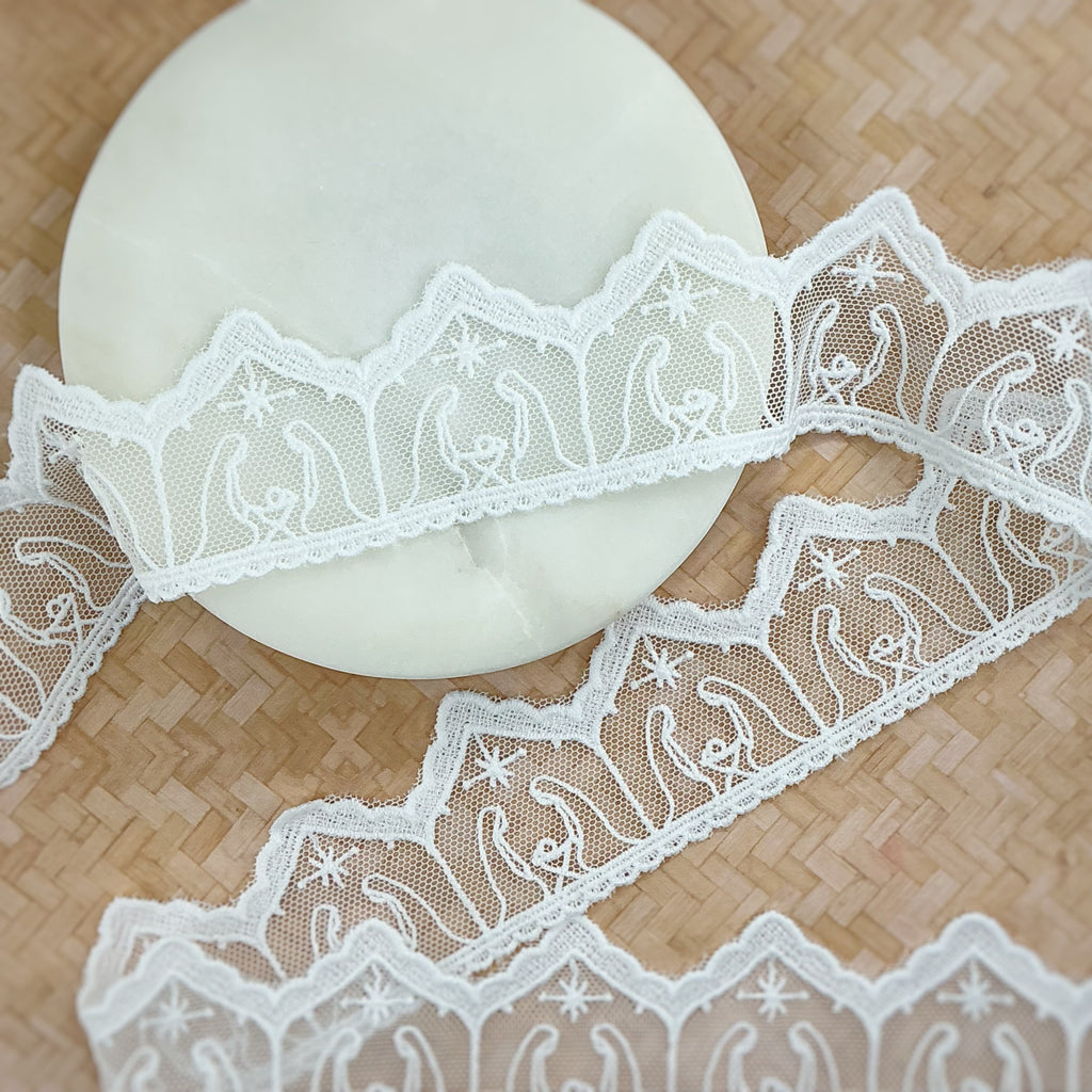 Custom Nativity Delicate Lace Trim- RTS