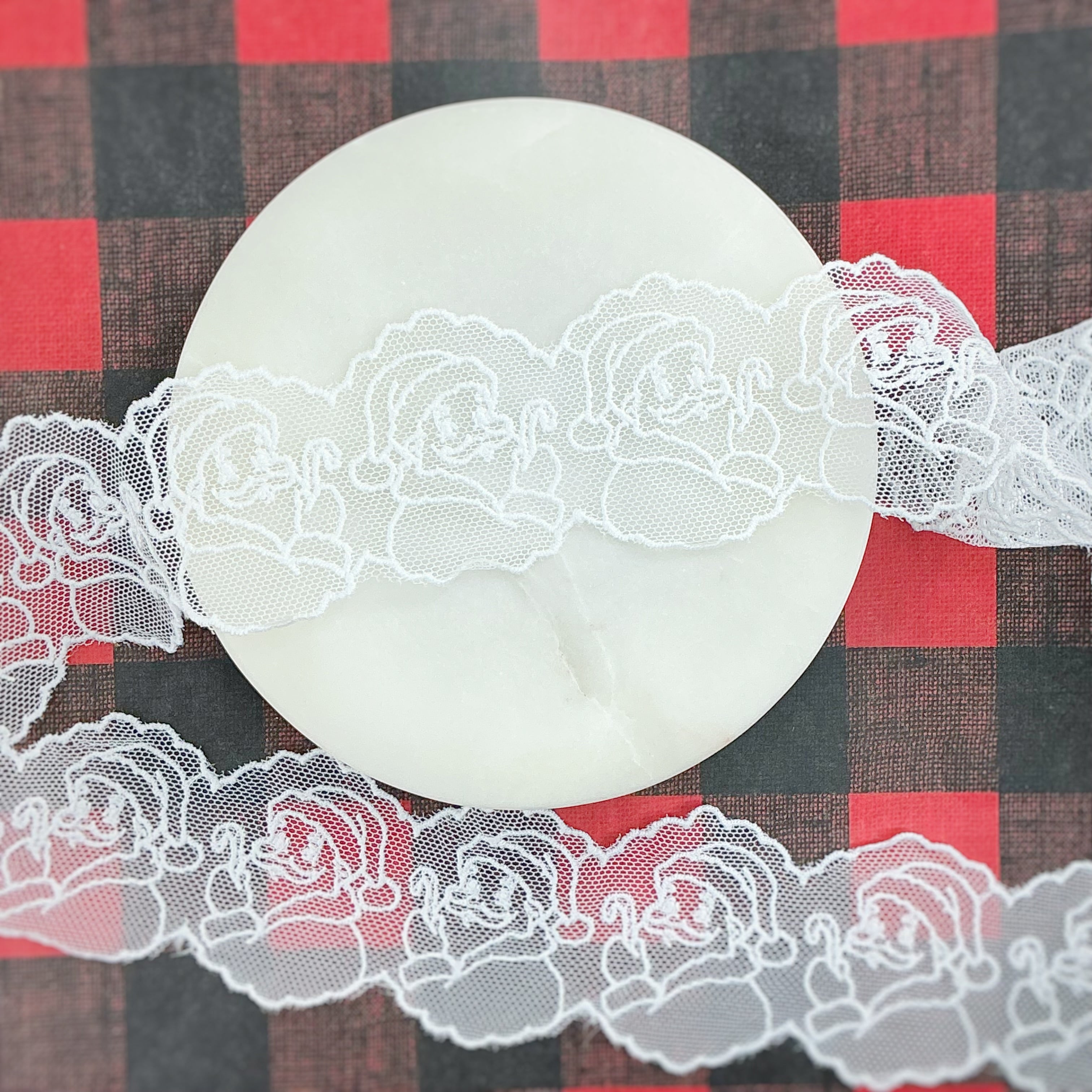 Budget Friendly Custom Delicate Santa Lace Trim- RTS