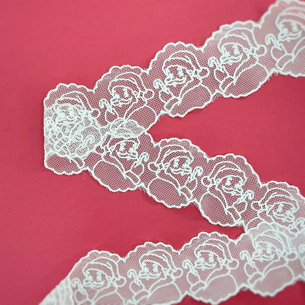 Budget Friendly Custom Delicate Santa Lace Trim- RTS