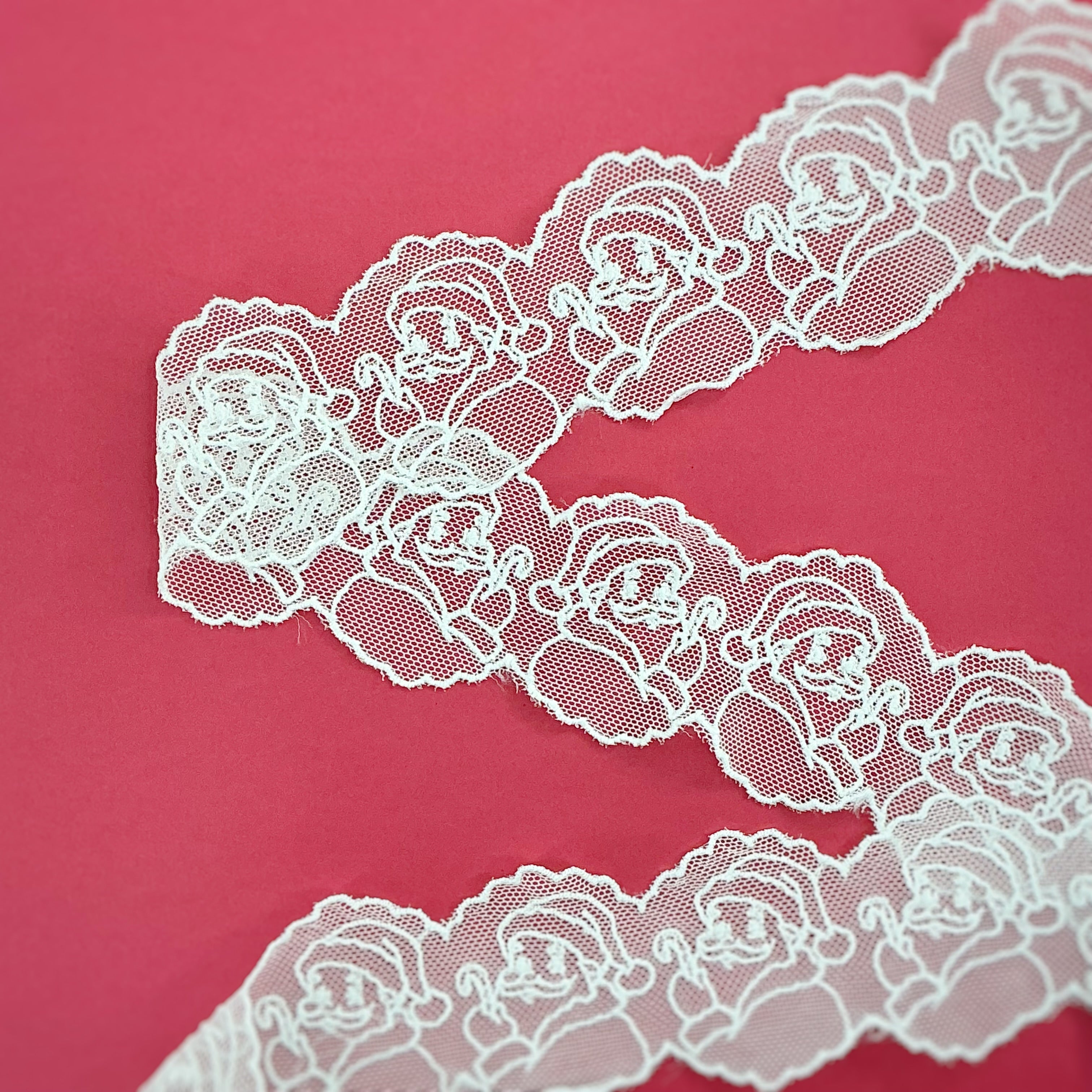 Budget Friendly Custom Delicate Santa Lace Trim- RTS