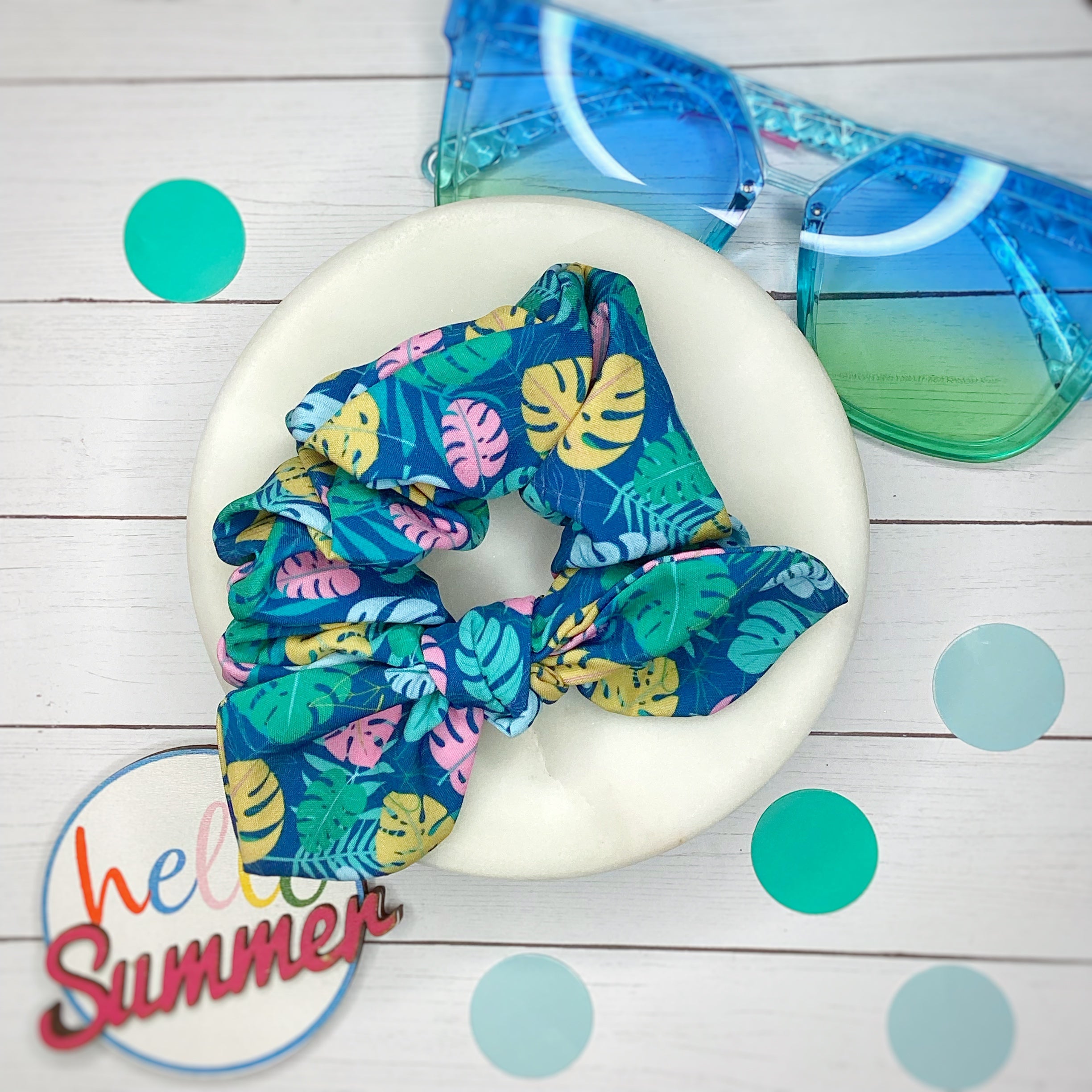 Tiki Lounge Bow Strip, Headband and Scrunchie Collection