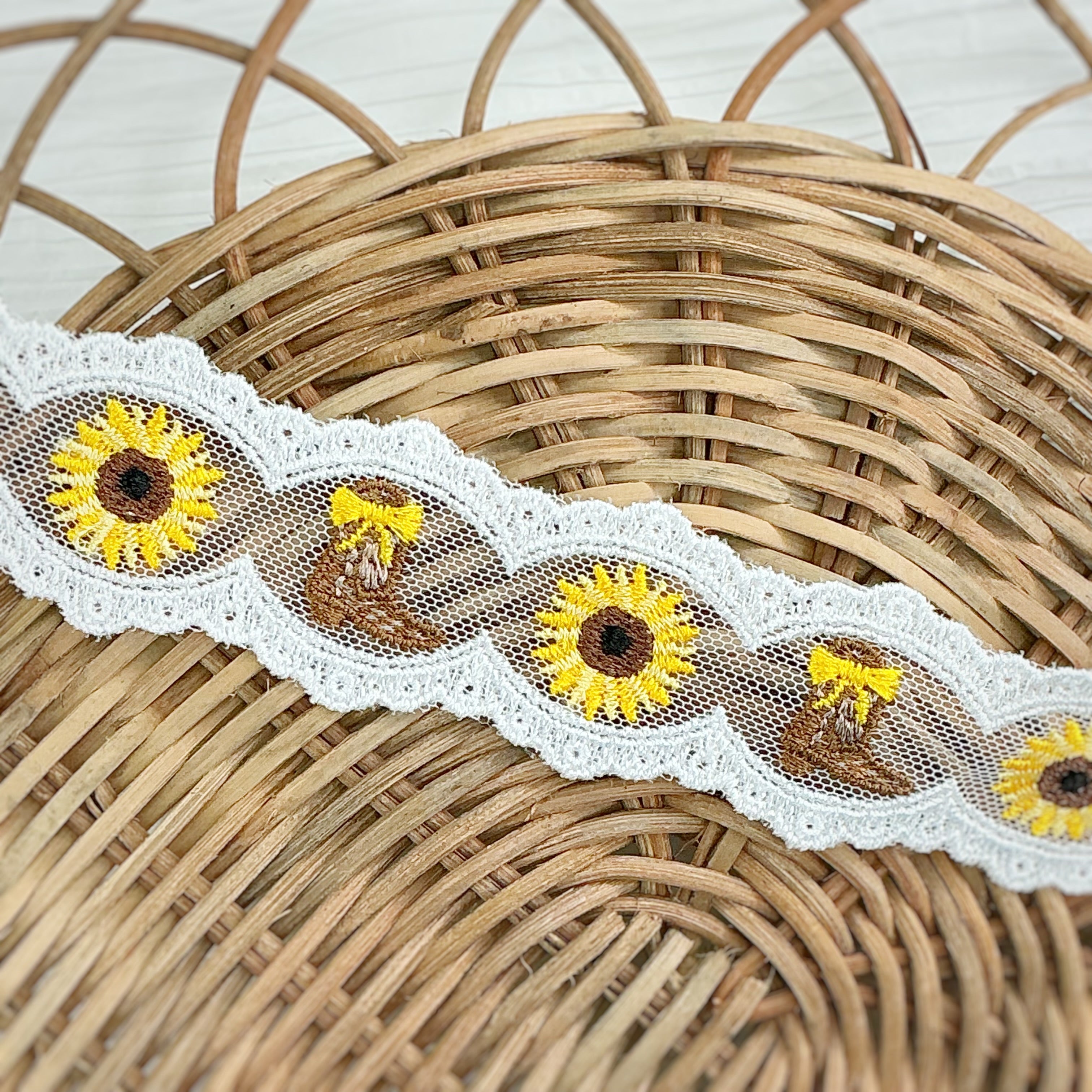 Sunflower Cowgirl Boots Bow Lace - RTS