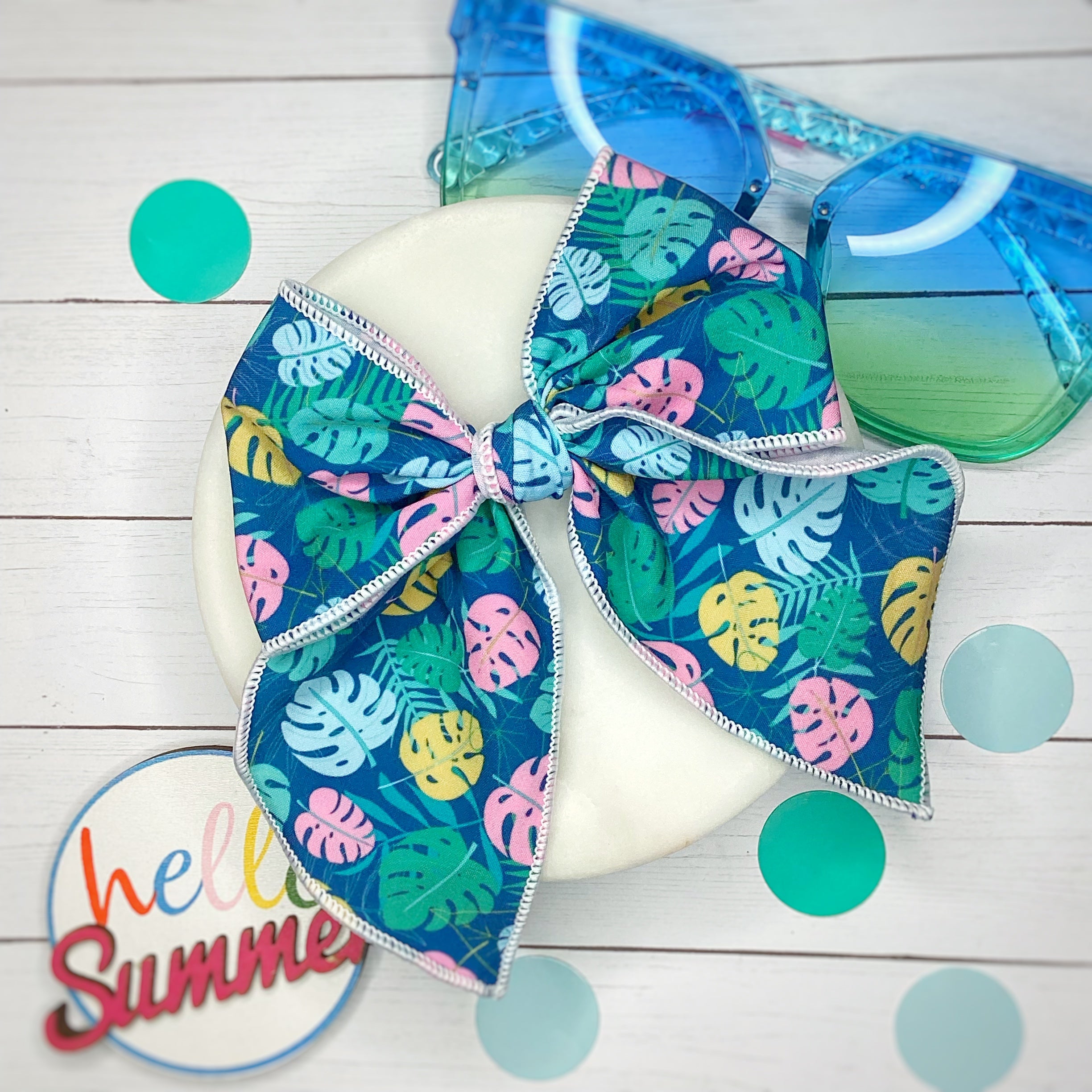 Tiki Lounge Bow Strip, Headband and Scrunchie Collection