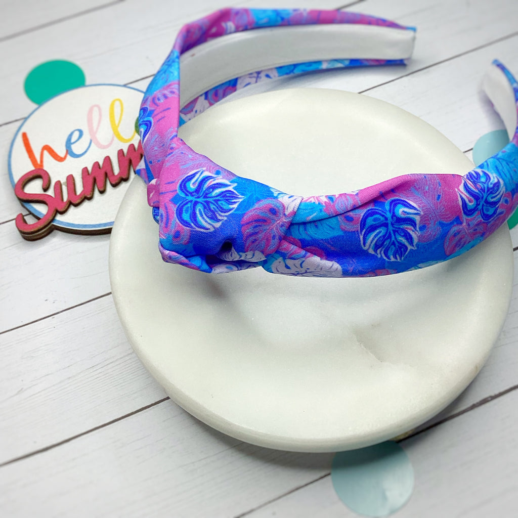 Purple Tiki Lounge Bow Strip, Headband and Scrunchie Collection