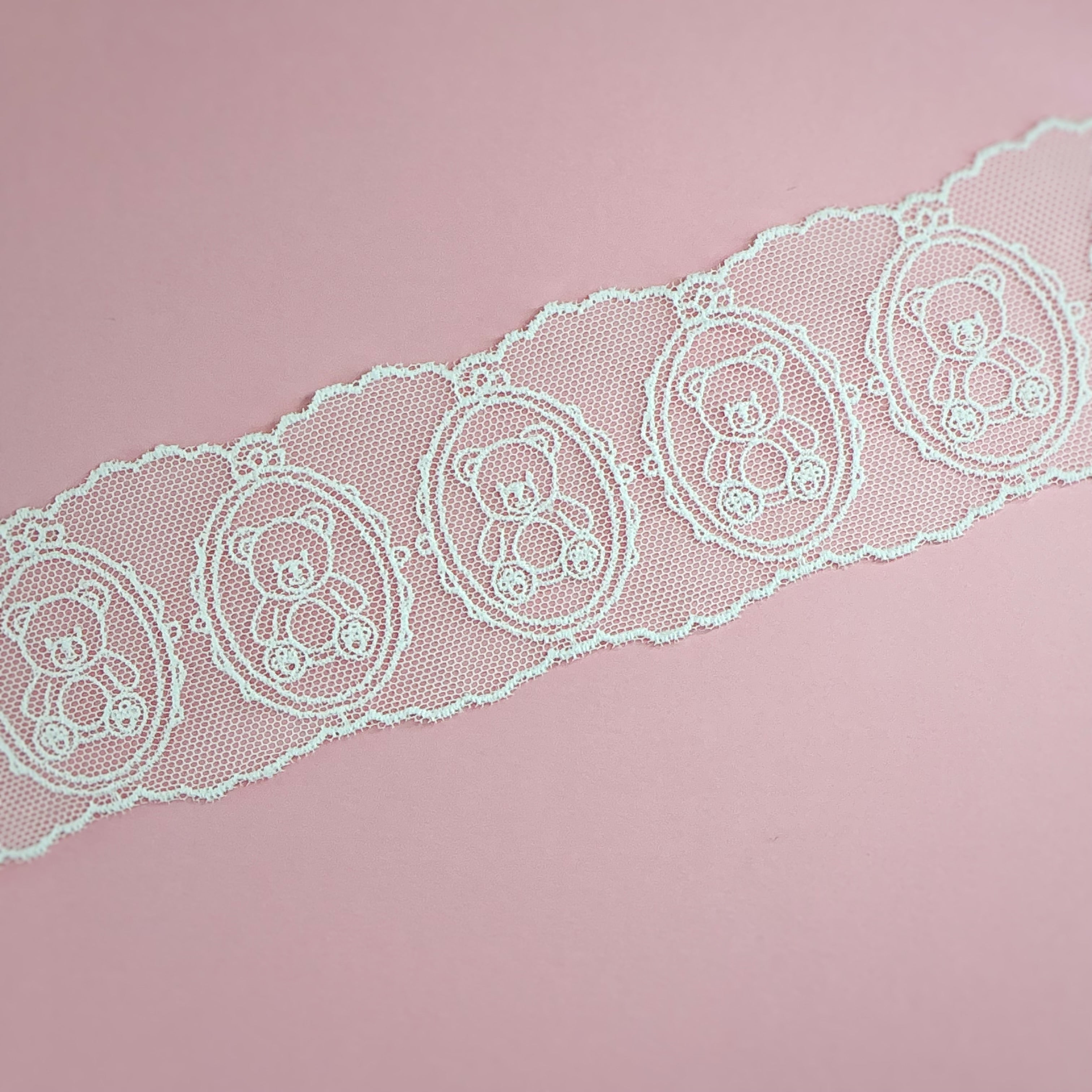Member Appreciation Custom Delicate Teddy Bear Lace Trim- RTS