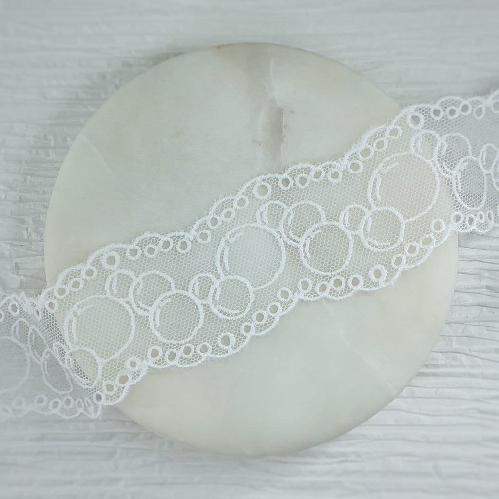 Oodles of Bubbles Custom Delicate Lace Trim- RTS