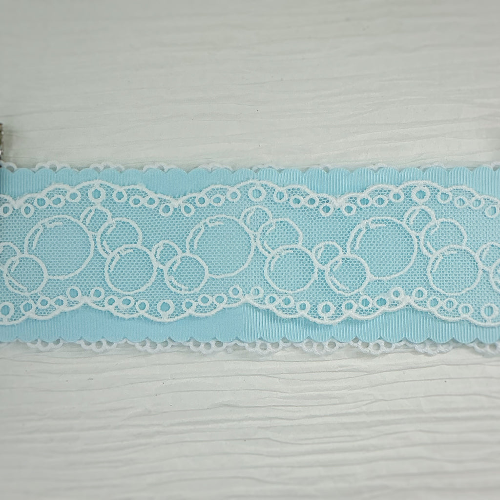 Oodles of Bubbles Custom Delicate Lace Trim- RTS