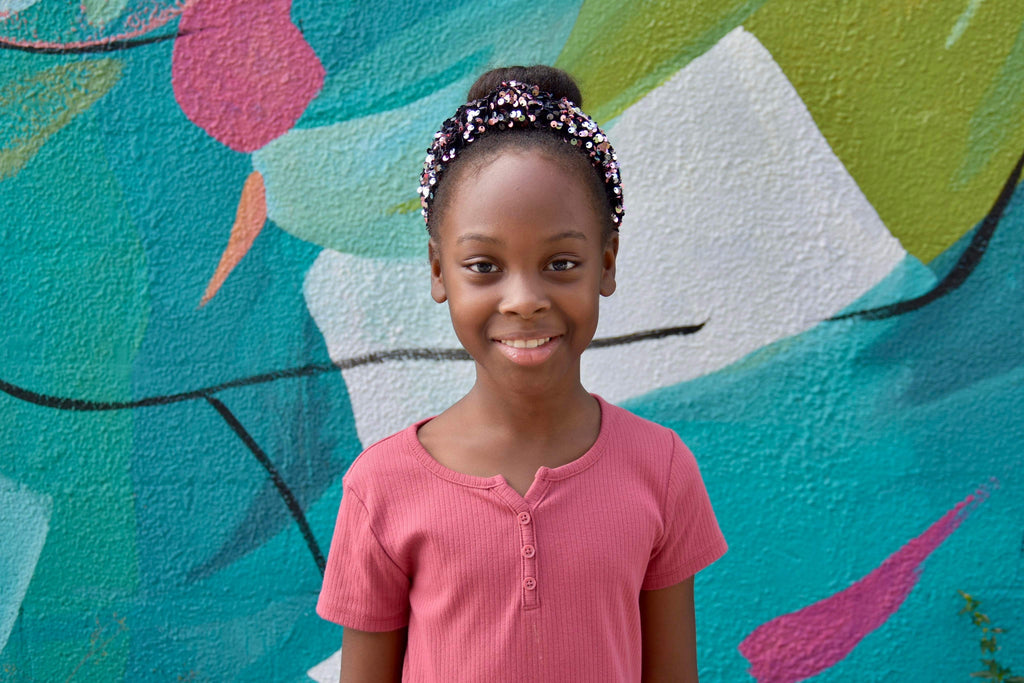 Velvet Sequin Knot Top Headband Collection