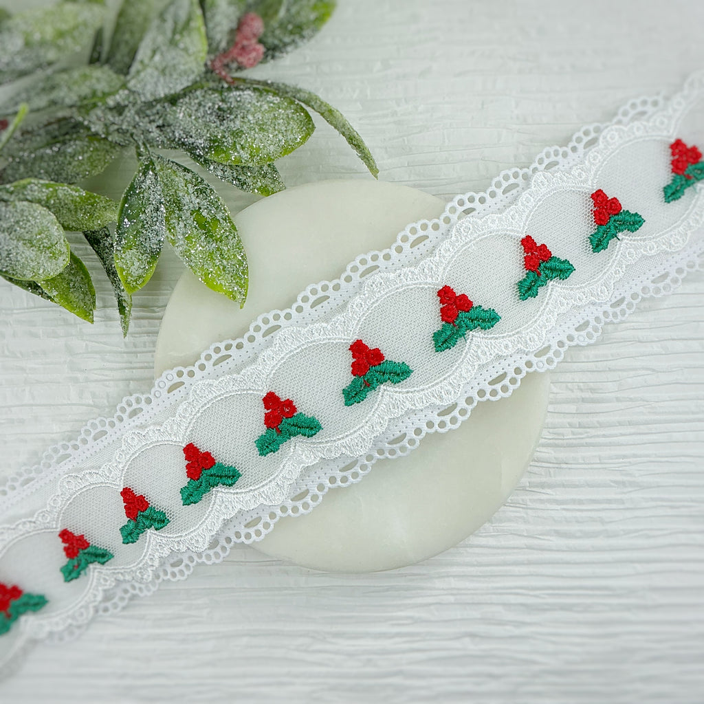 Christmas Holly Custom Lace- RTS