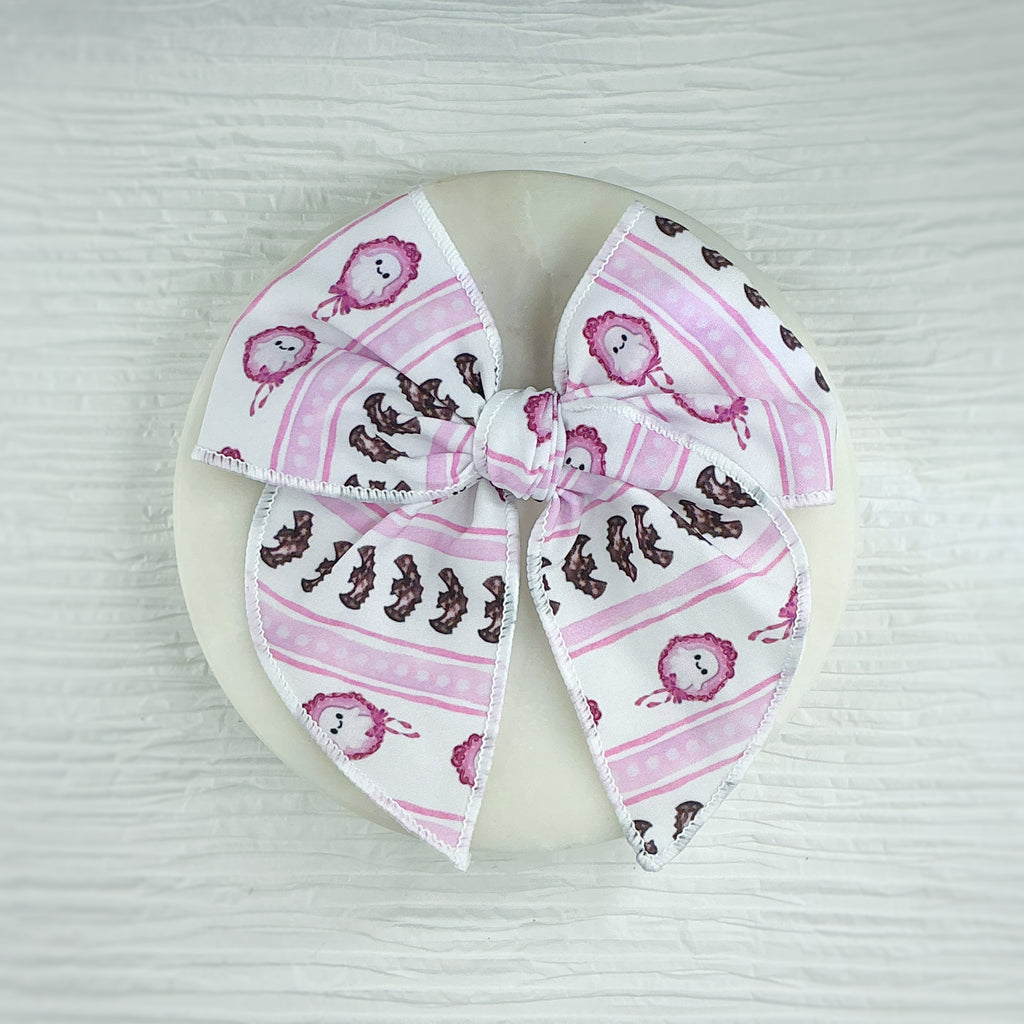 Coquette Stripe Ghosts and Bats Pre-Tied Bow Strip Collection