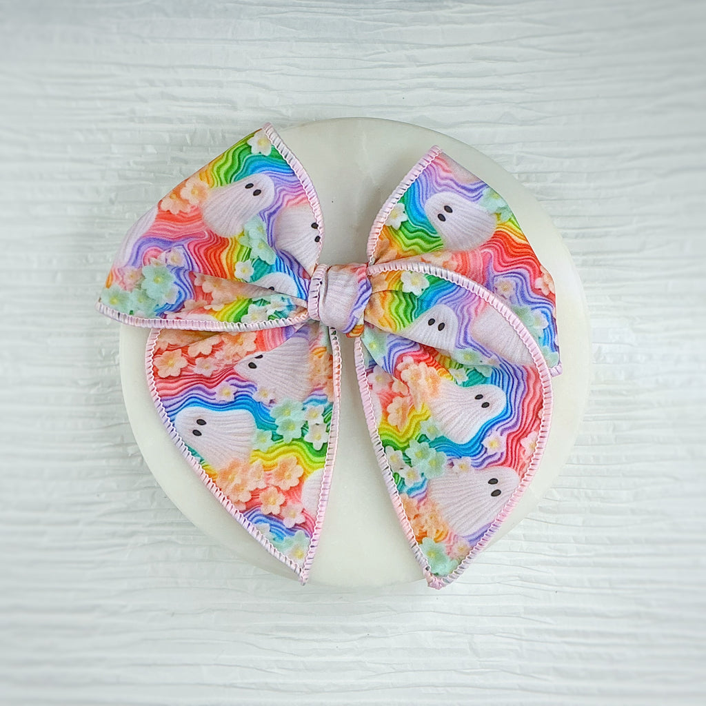 Rainbow Ghosts Pre-Tied Bow Strip Collection