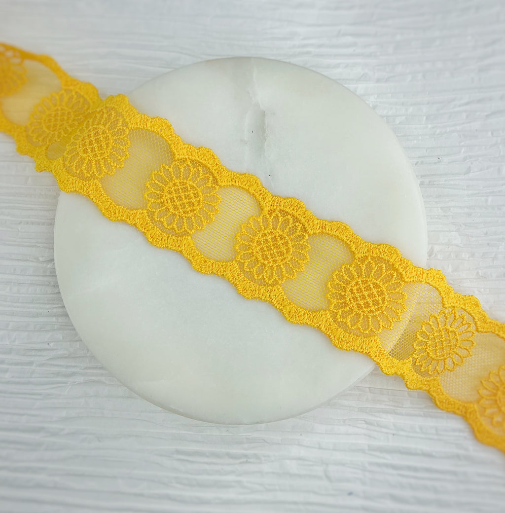 Custom Sunflower Lace Trim- RTS