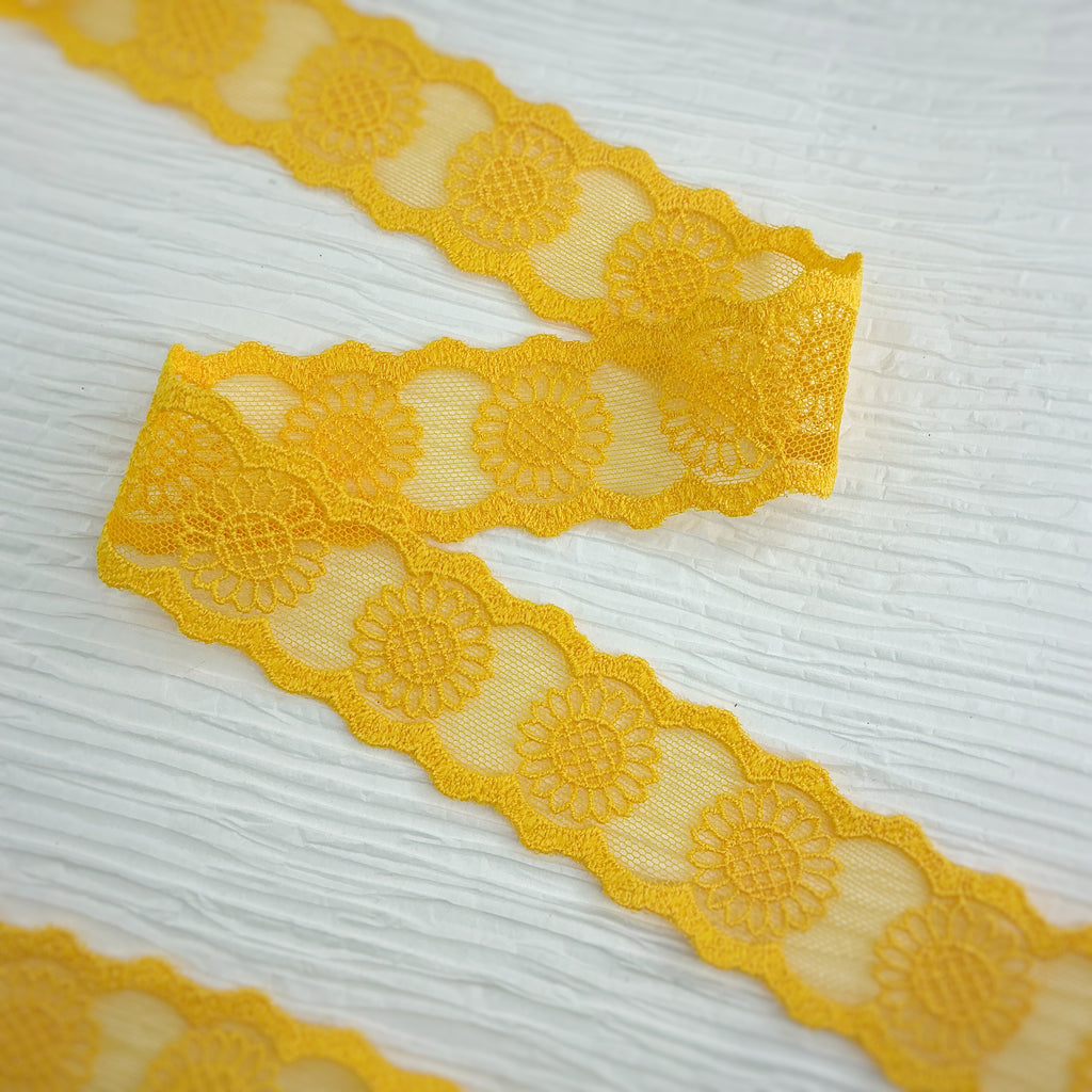Custom Sunflower Lace Trim- RTS