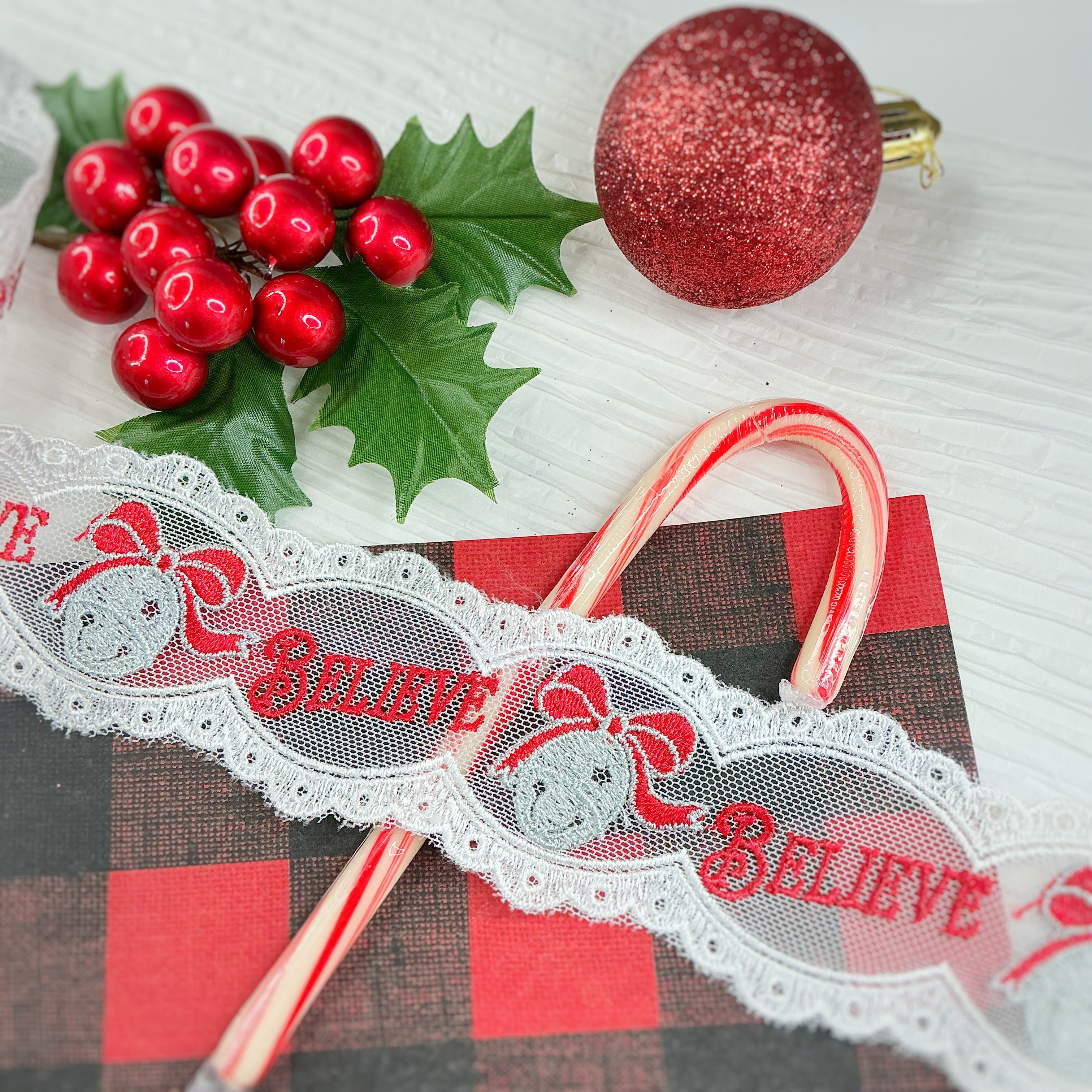 Christmas Believe Custom Lace- RTS