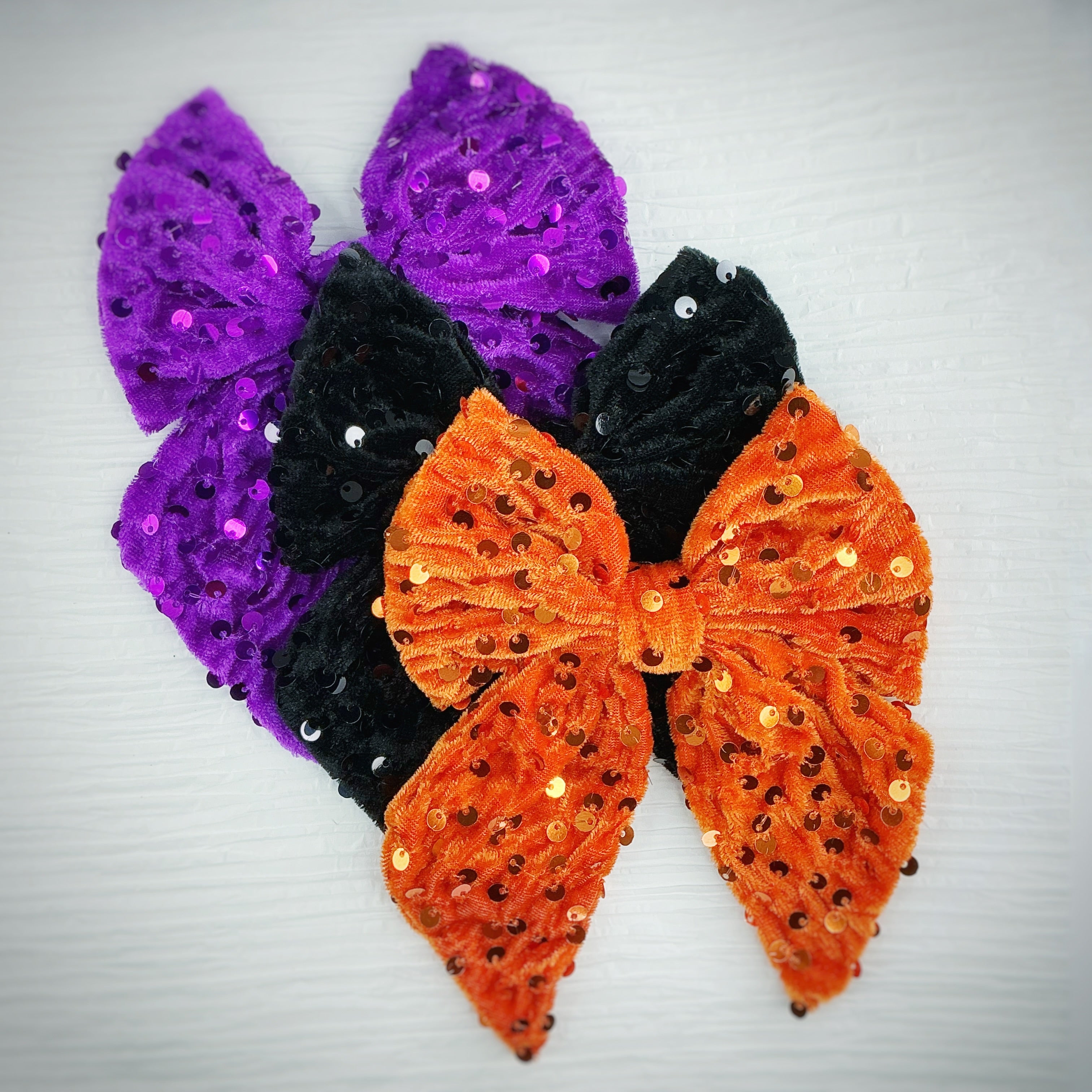 Halloween Sequin Velvet Bow Collection