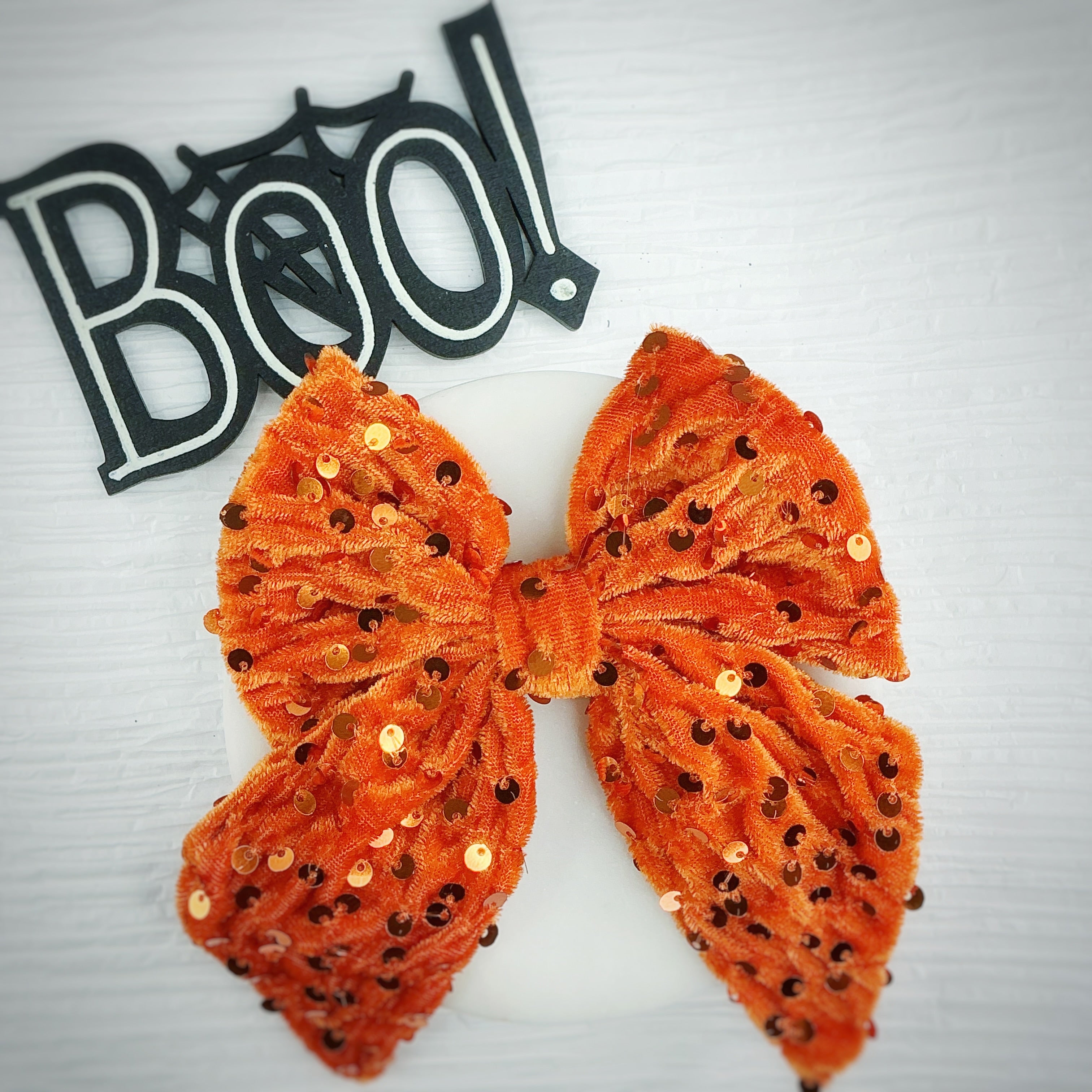 Halloween Sequin Velvet Bow Collection