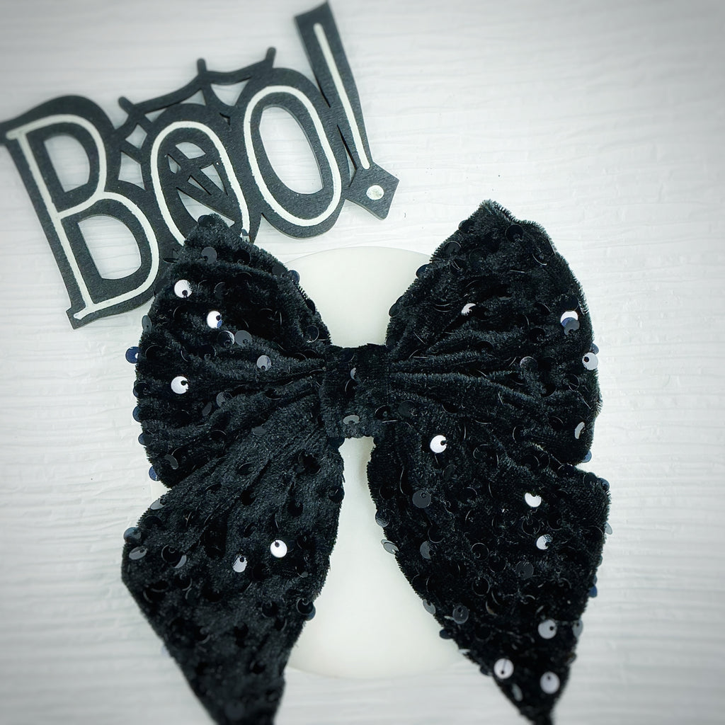 Halloween Sequin Velvet Bow Collection