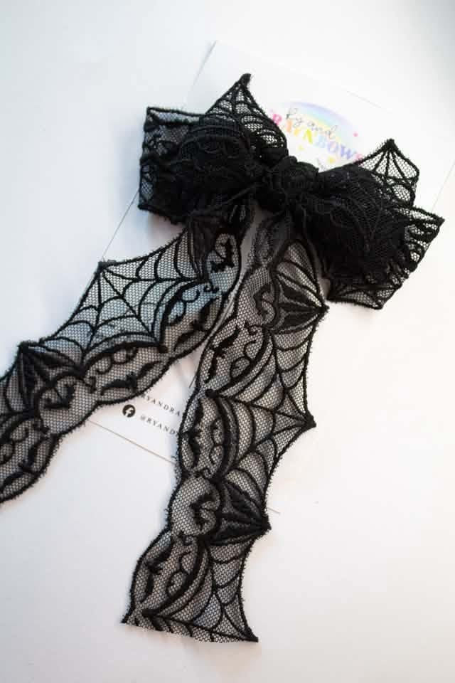 Bat and Spiderweb Custom Lace - RTS